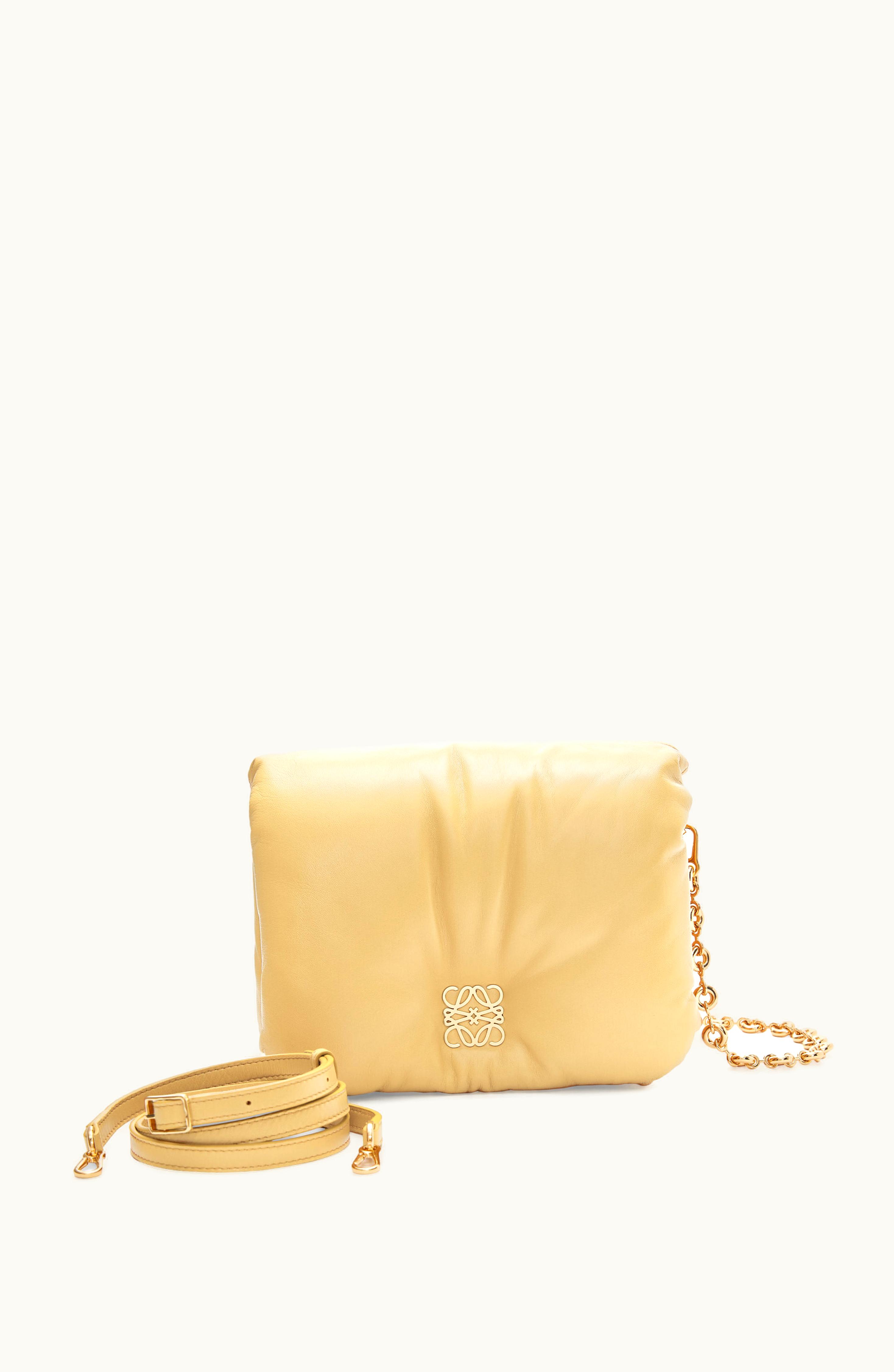 Loewe Loewe Puffer Goya Bag In Shiny Nappa Lambskin Butter