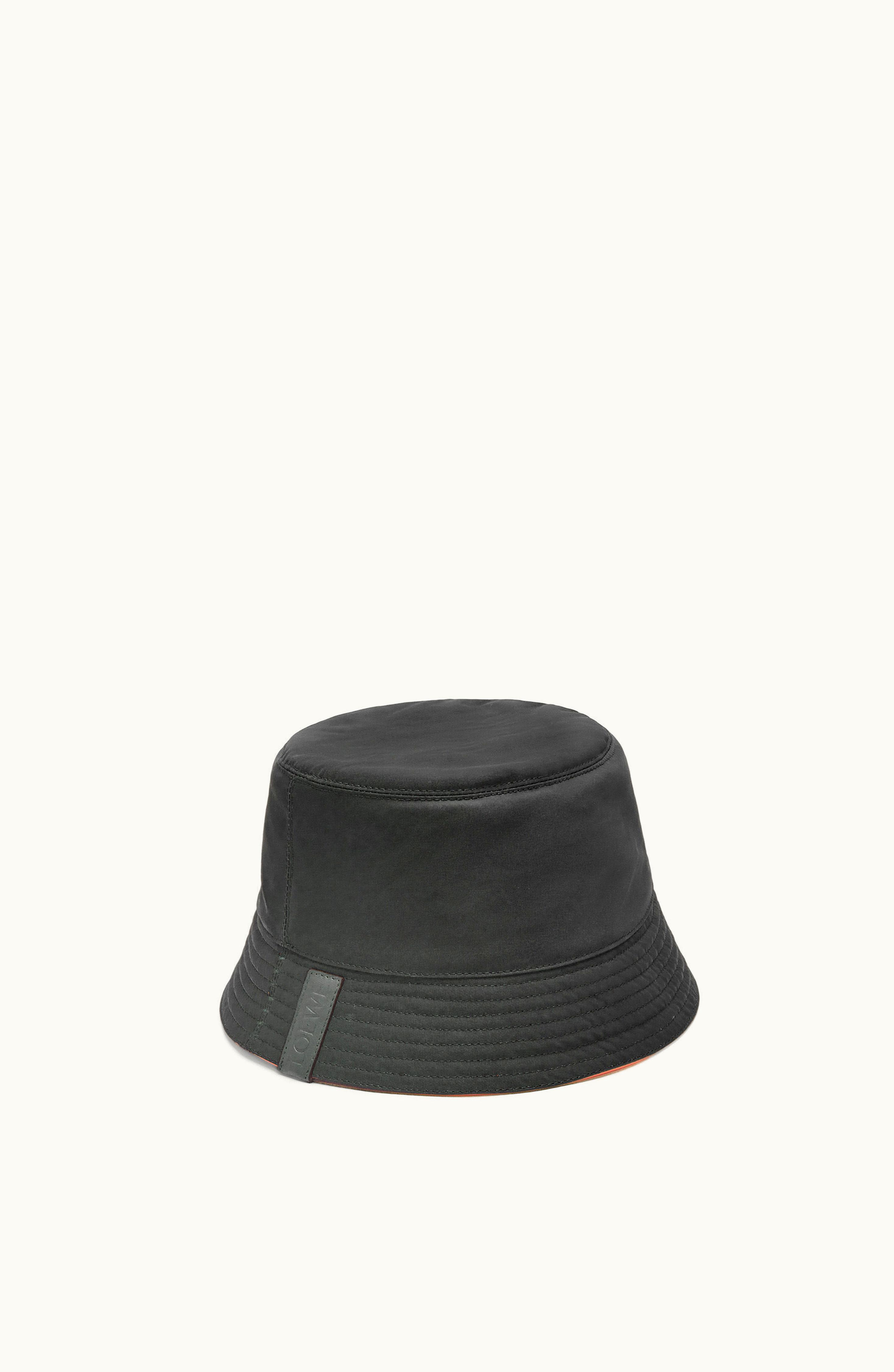 Loewe Loewe Reversible Anagram Bucket Hat In Jacquard And Nylon Black / Orange