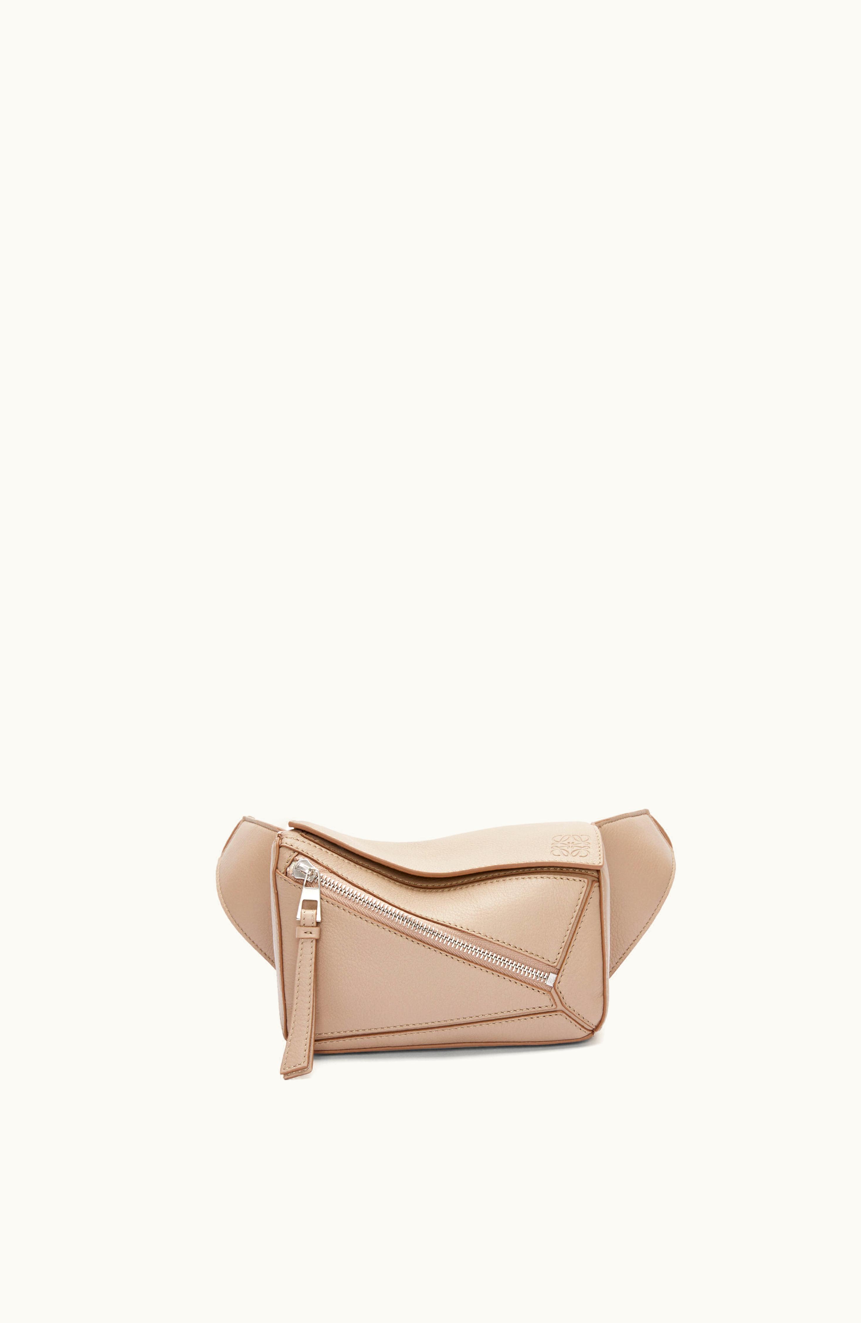 Loewe Loewe Mini Puzzle Bumbag In Classic Calfskin Sand