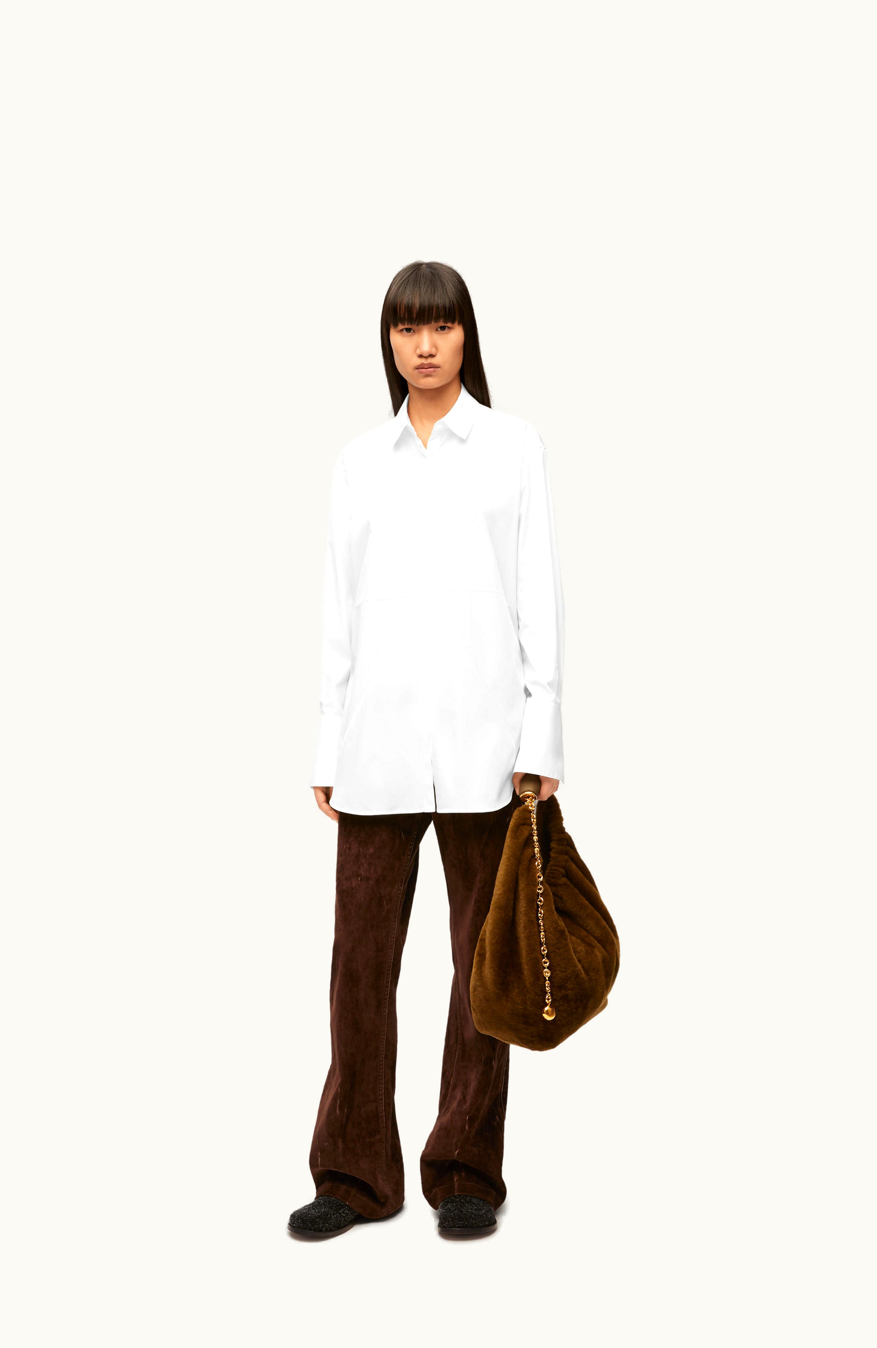 Loewe Loewe Puzzle Fold Shirt In Cotton Optic White