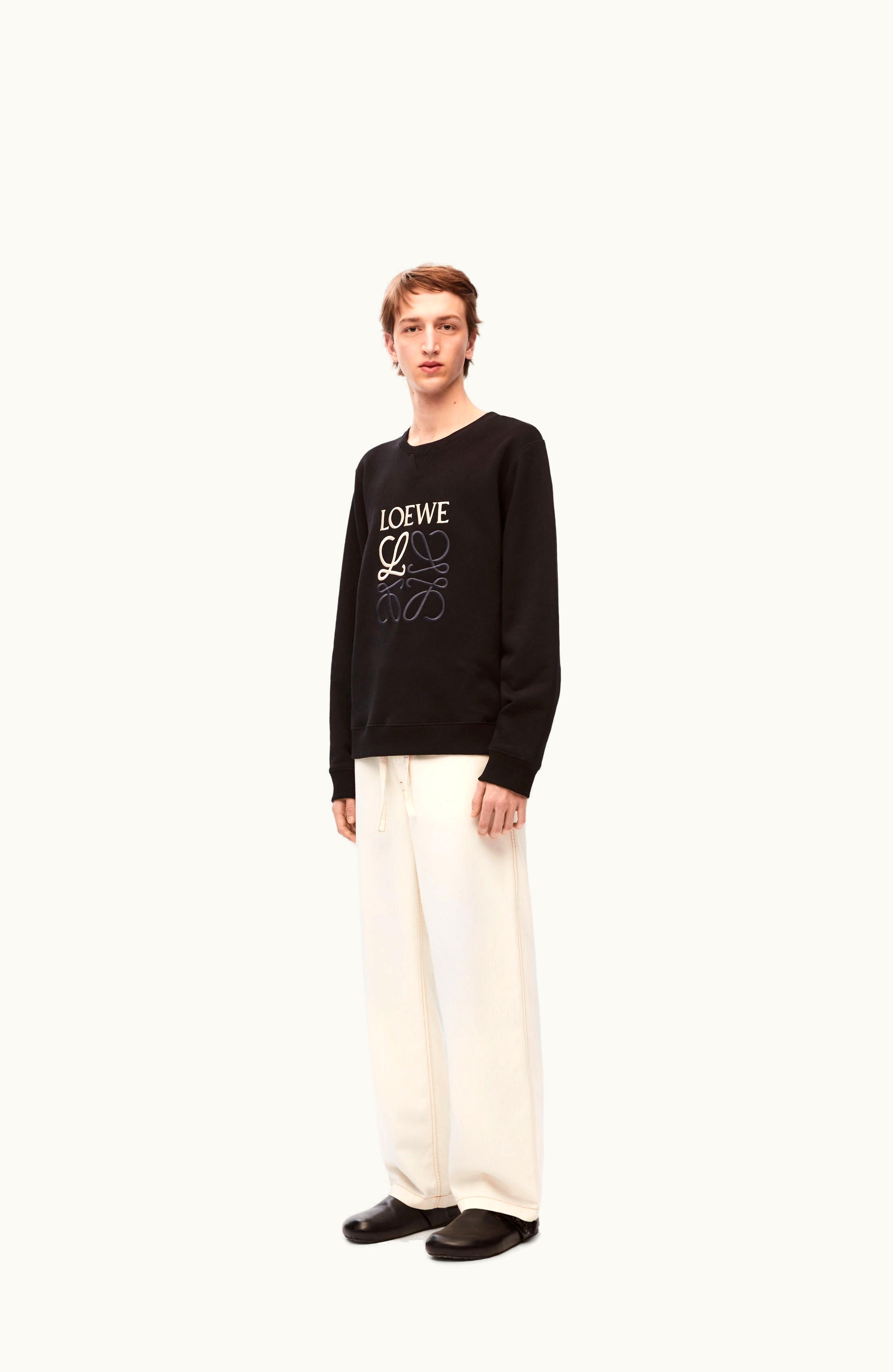 Loewe Loewe Anagram Regular Fit Sweatshirt In Cotton Black