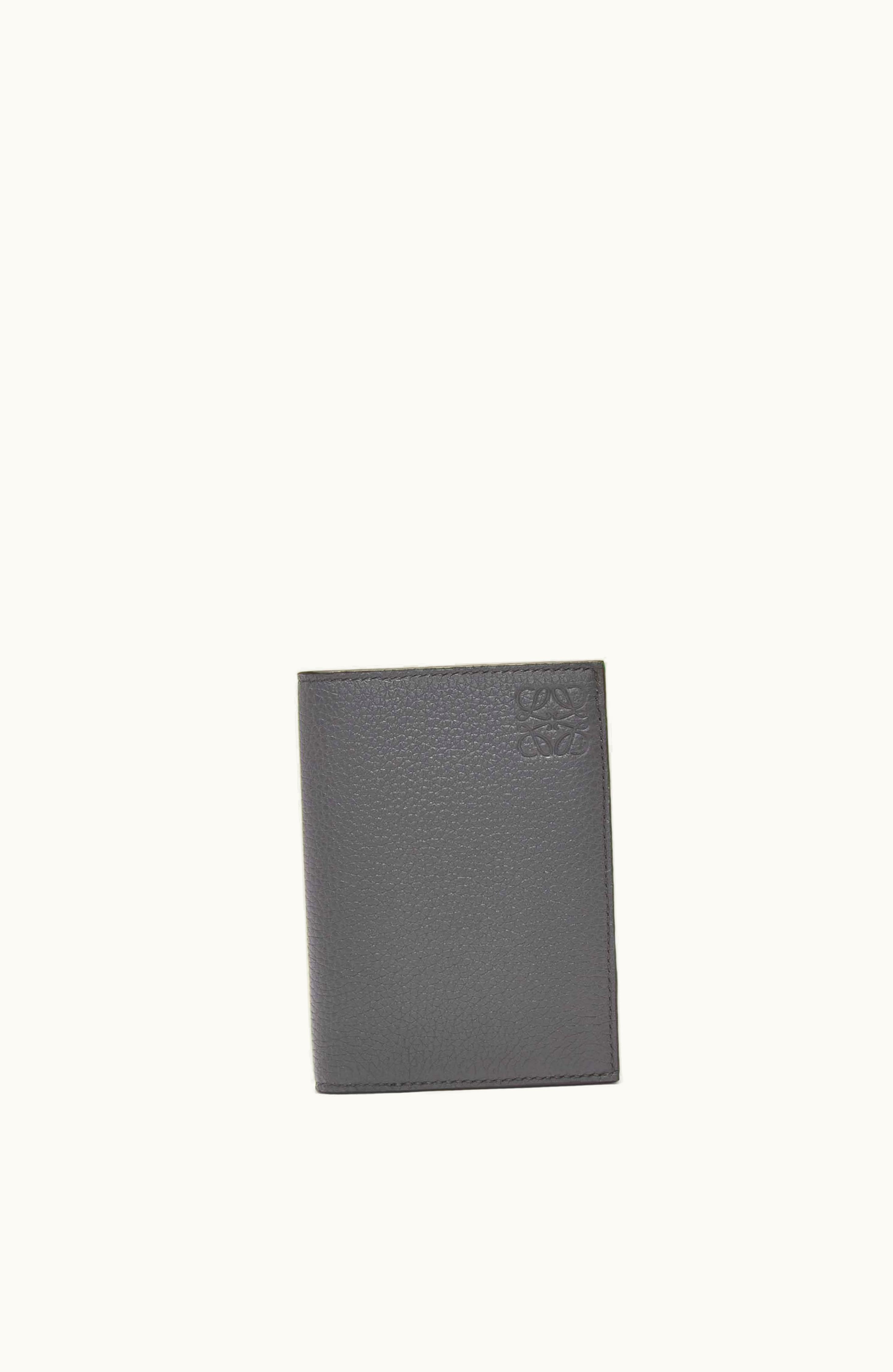 Loewe Loewe Bifold Cardholder In Soft Grained Calfskin Anthracite