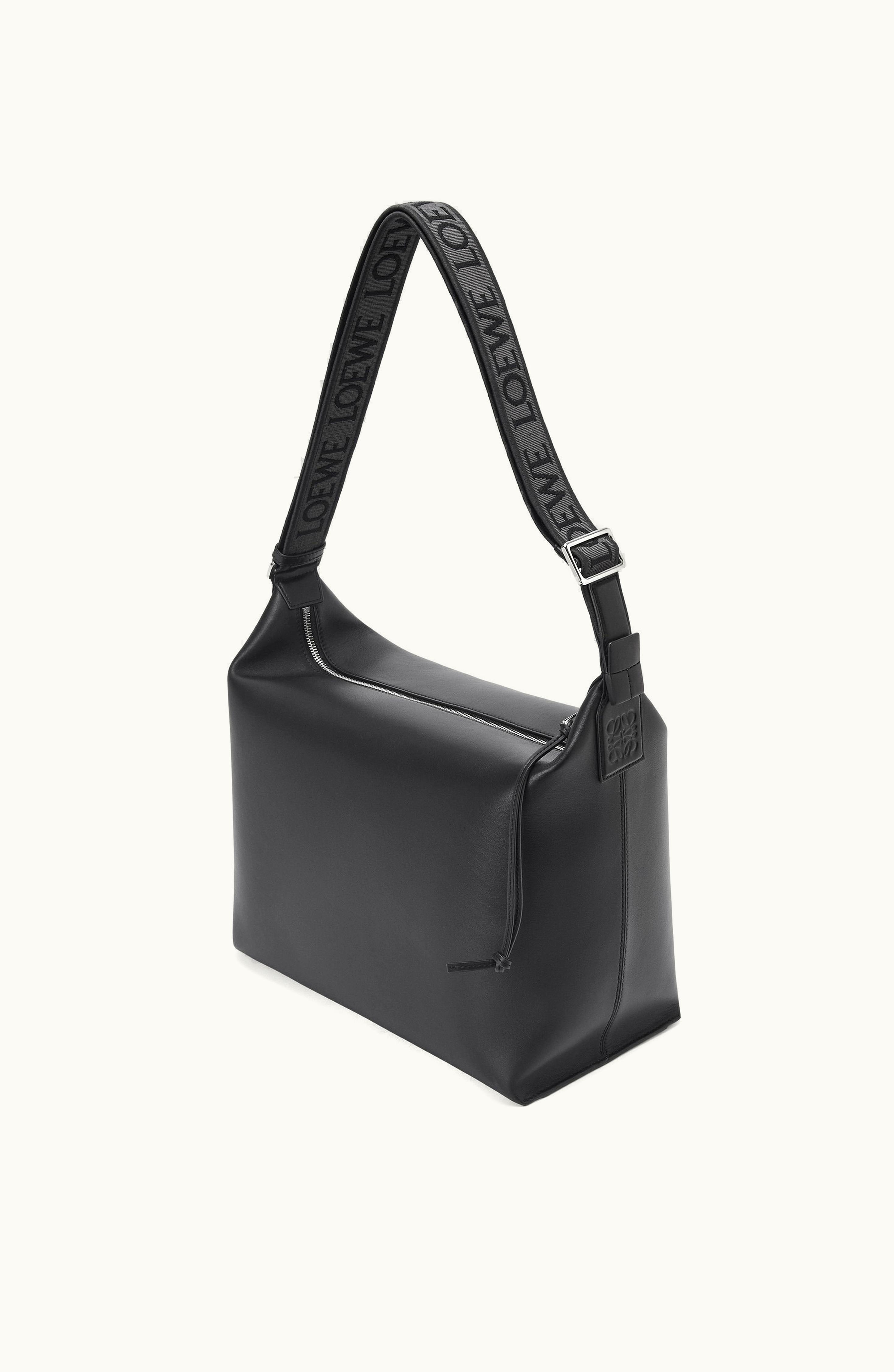 Loewe Loewe Cubi Crossbody Bag In Supple Smooth Calfskin And Jacquard Black
