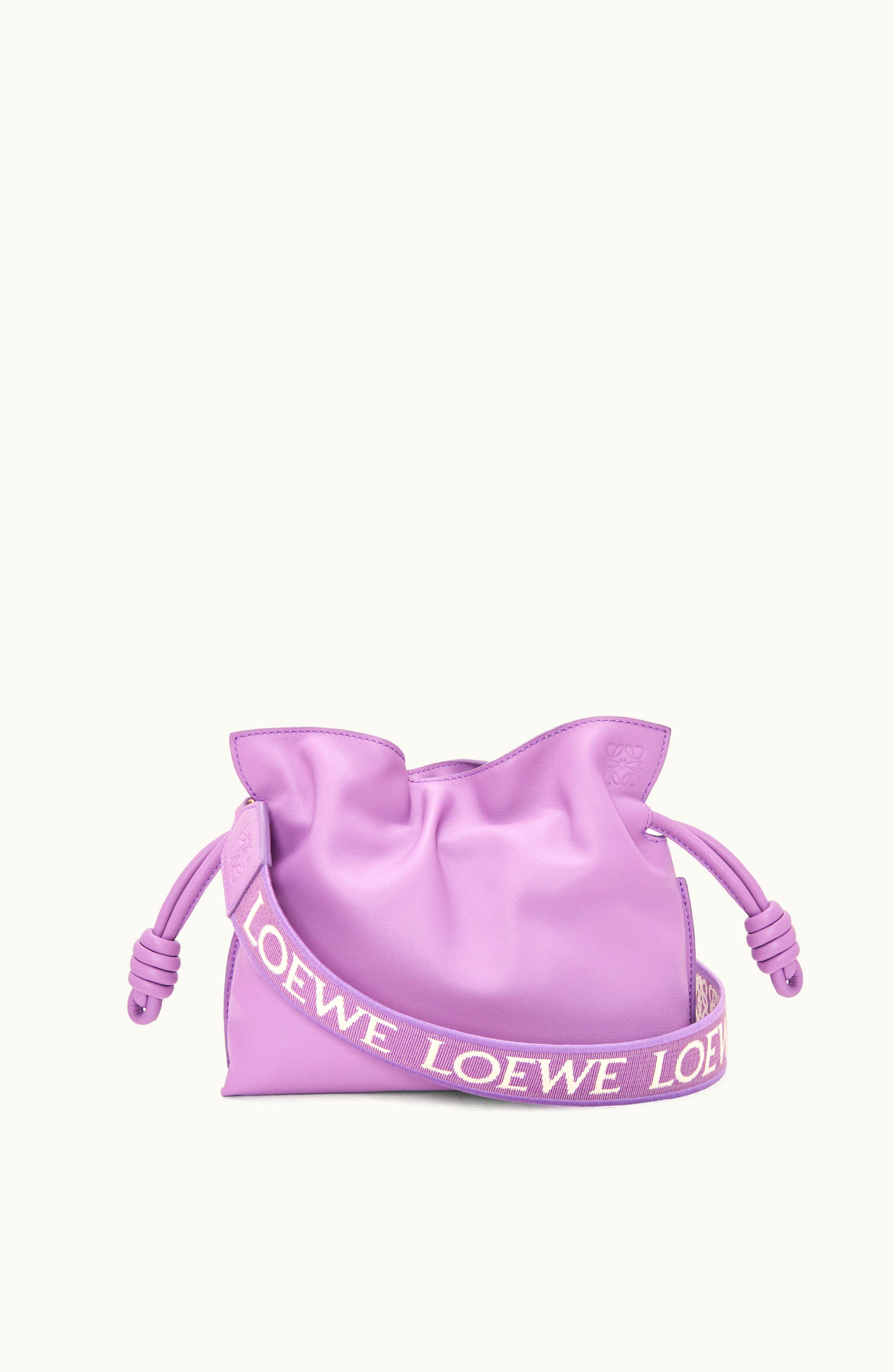 Loewe Loewe Mini Flamenco Clutch In Nappa Calfskin & Anagram Strap In Jacquard And Calfskin