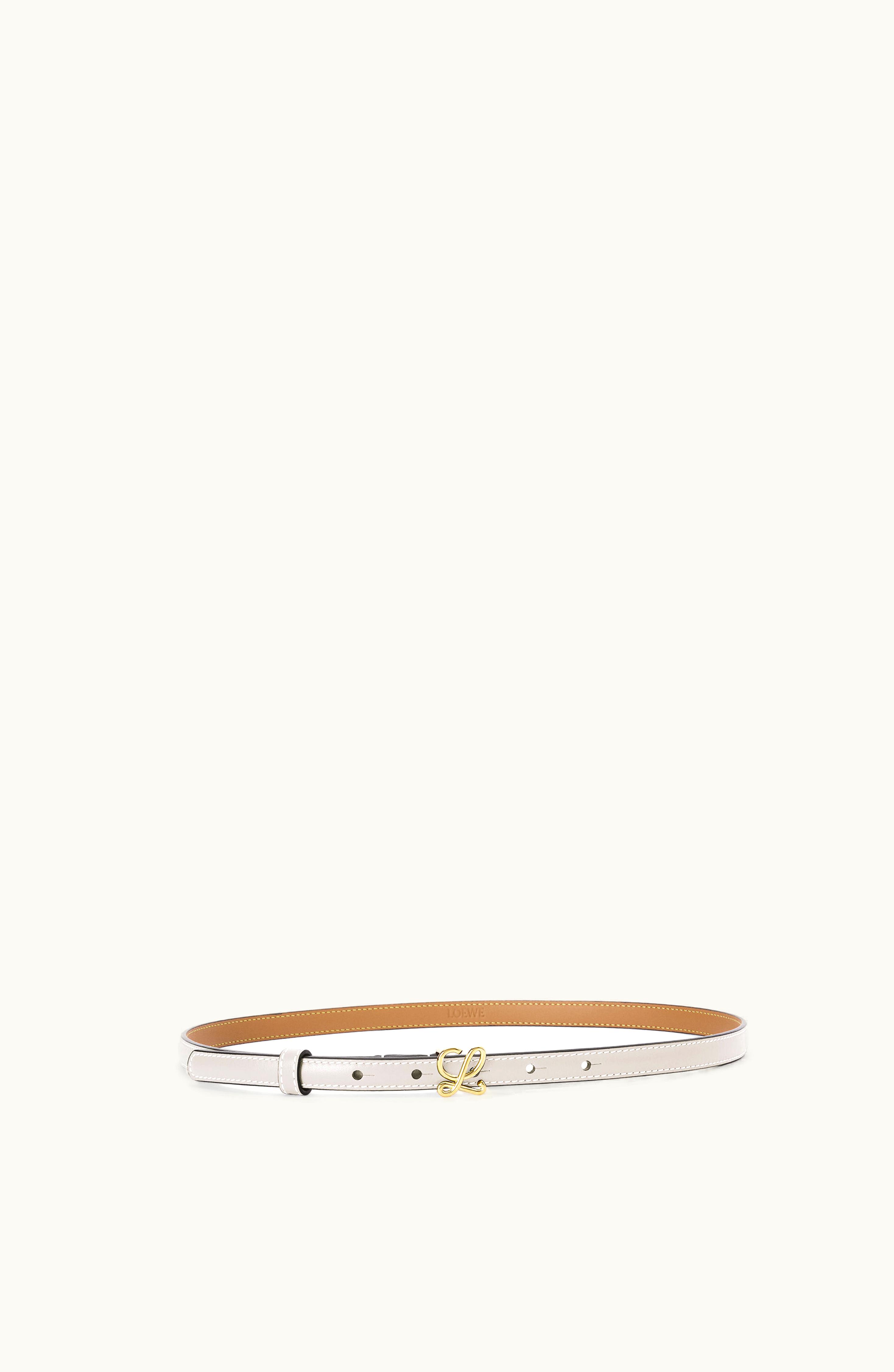 Loewe Loewe Belt In Smooth Calfskin Light Oat / Gold