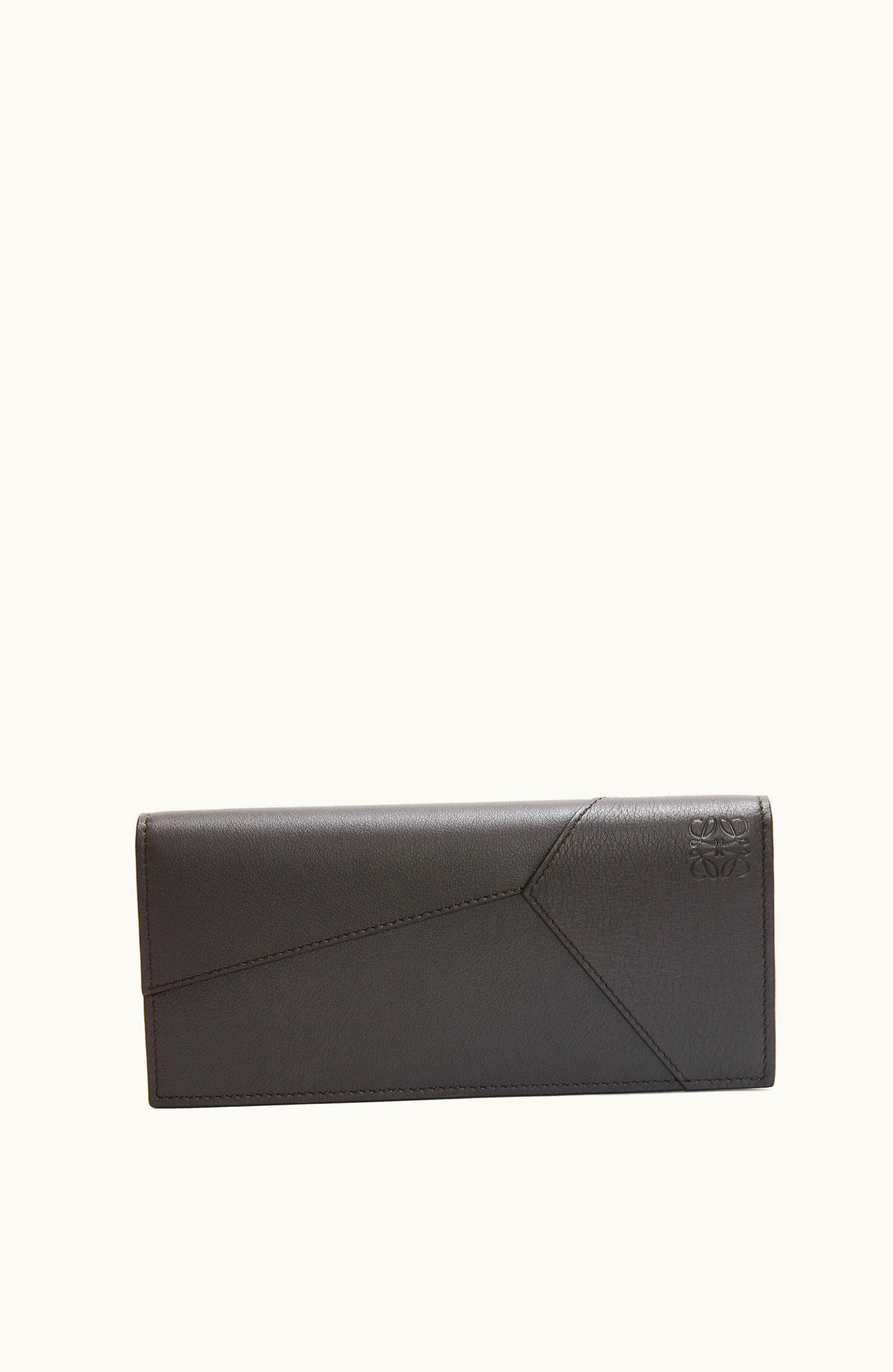 Loewe Loewe Puzzle Long Horizontal Wallet In Classic Calfskin Dark Grey