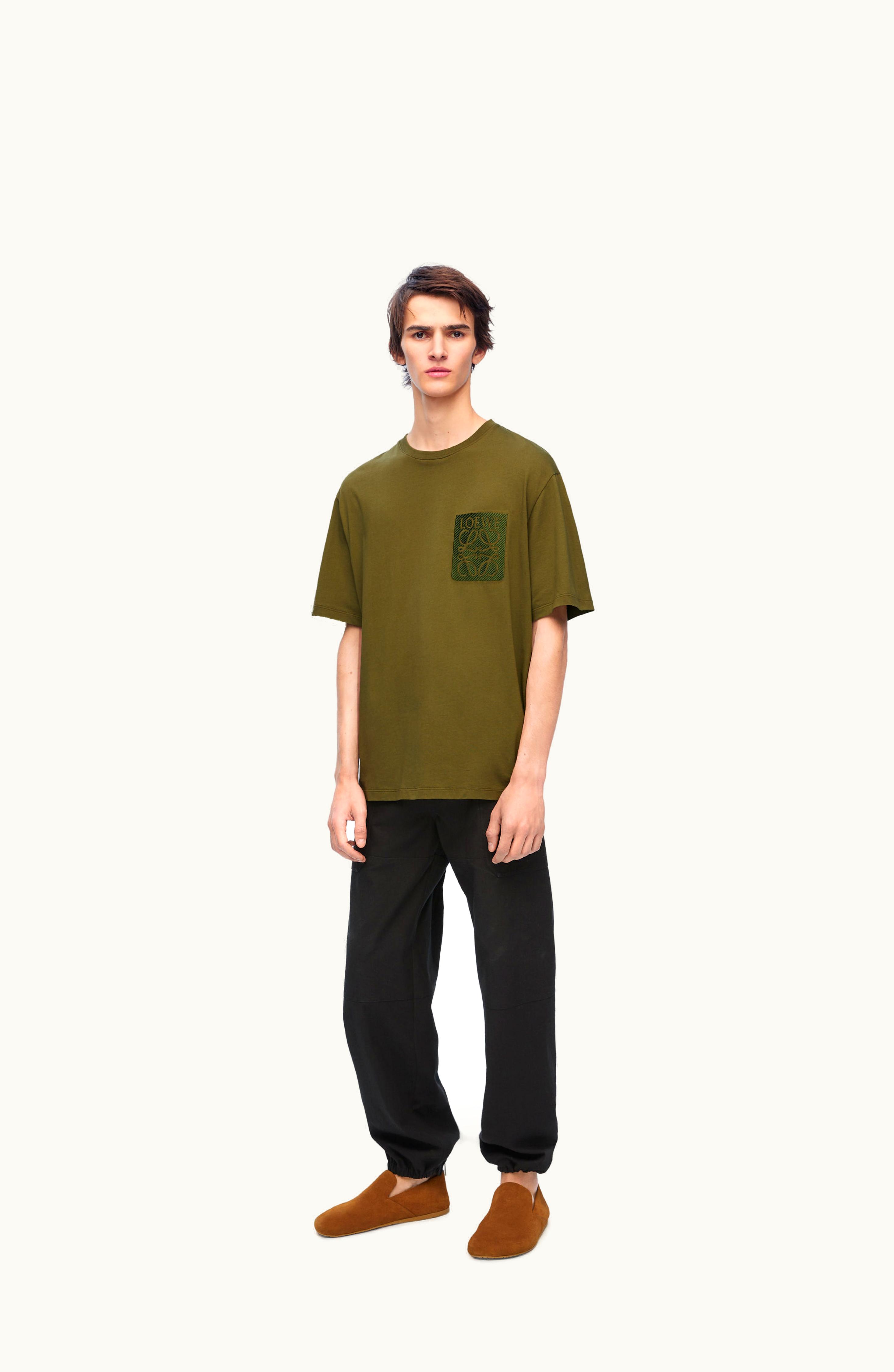 Loewe Loewe Relaxed Fit T-shirt In Cotton Hunter Green