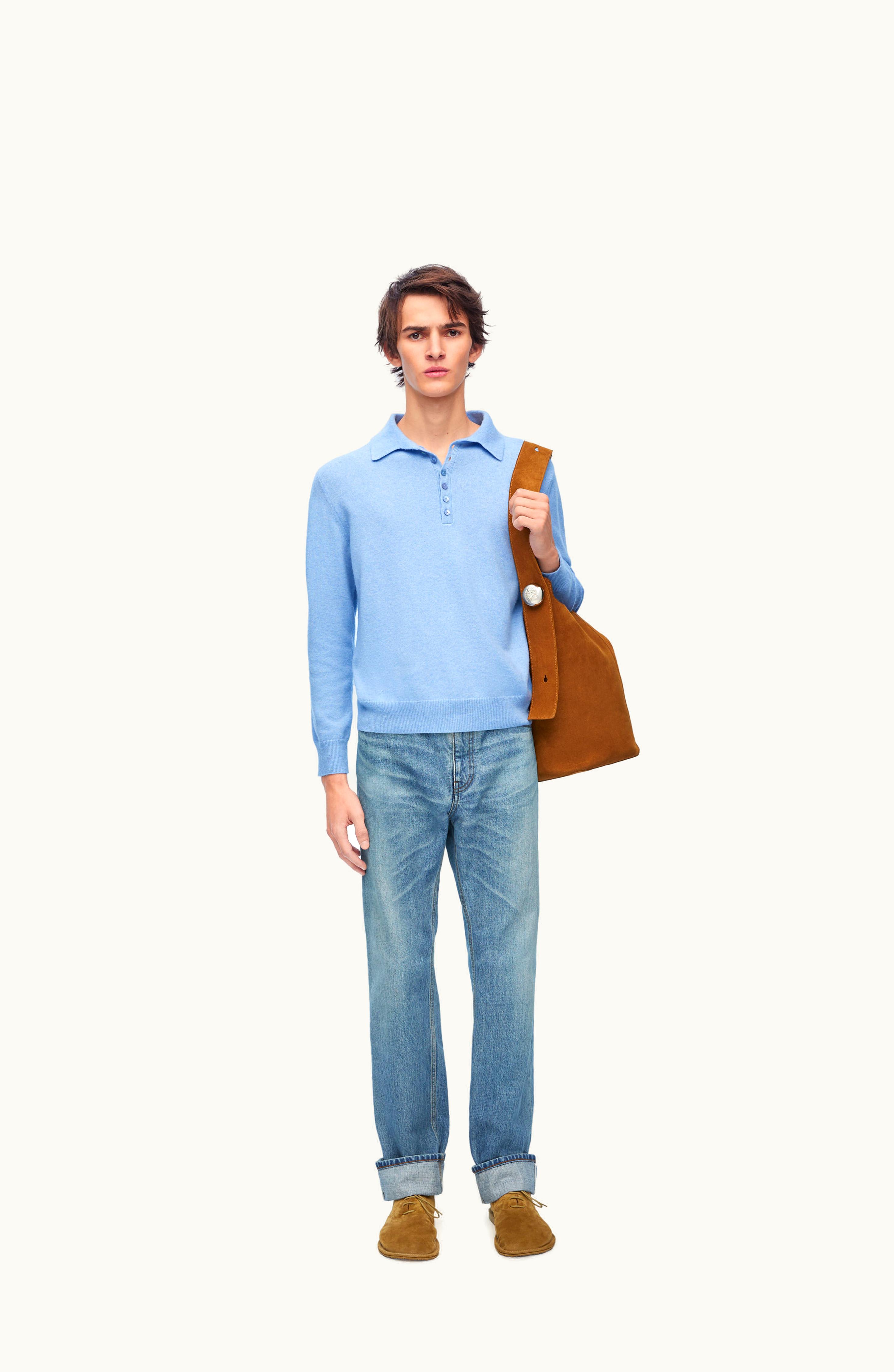 Loewe Loewe Straight Leg Jeans In Denim Vintage Blue