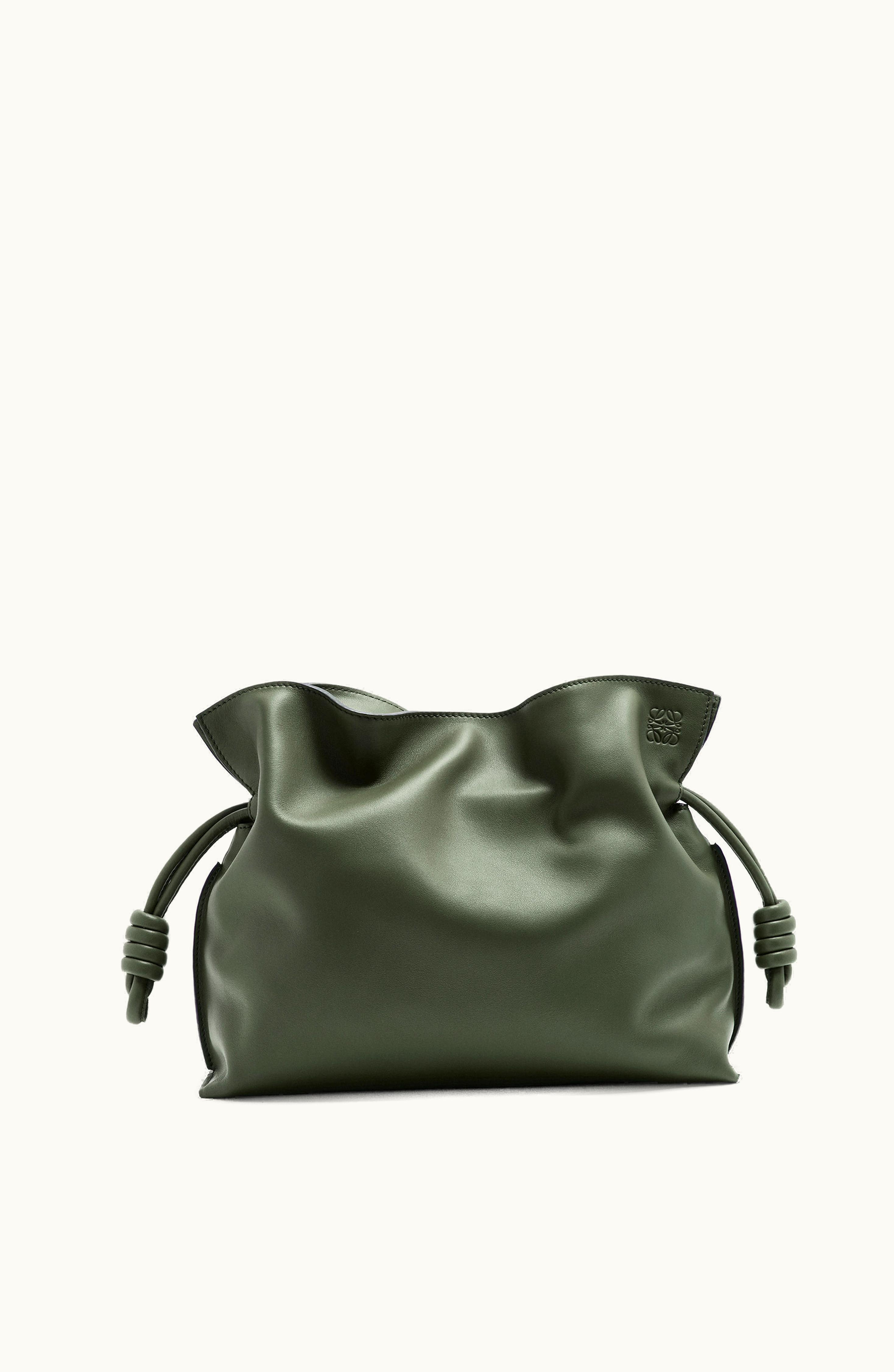 Loewe Loewe Flamenco Clutch In Nappa Calfskin Vintage Khaki