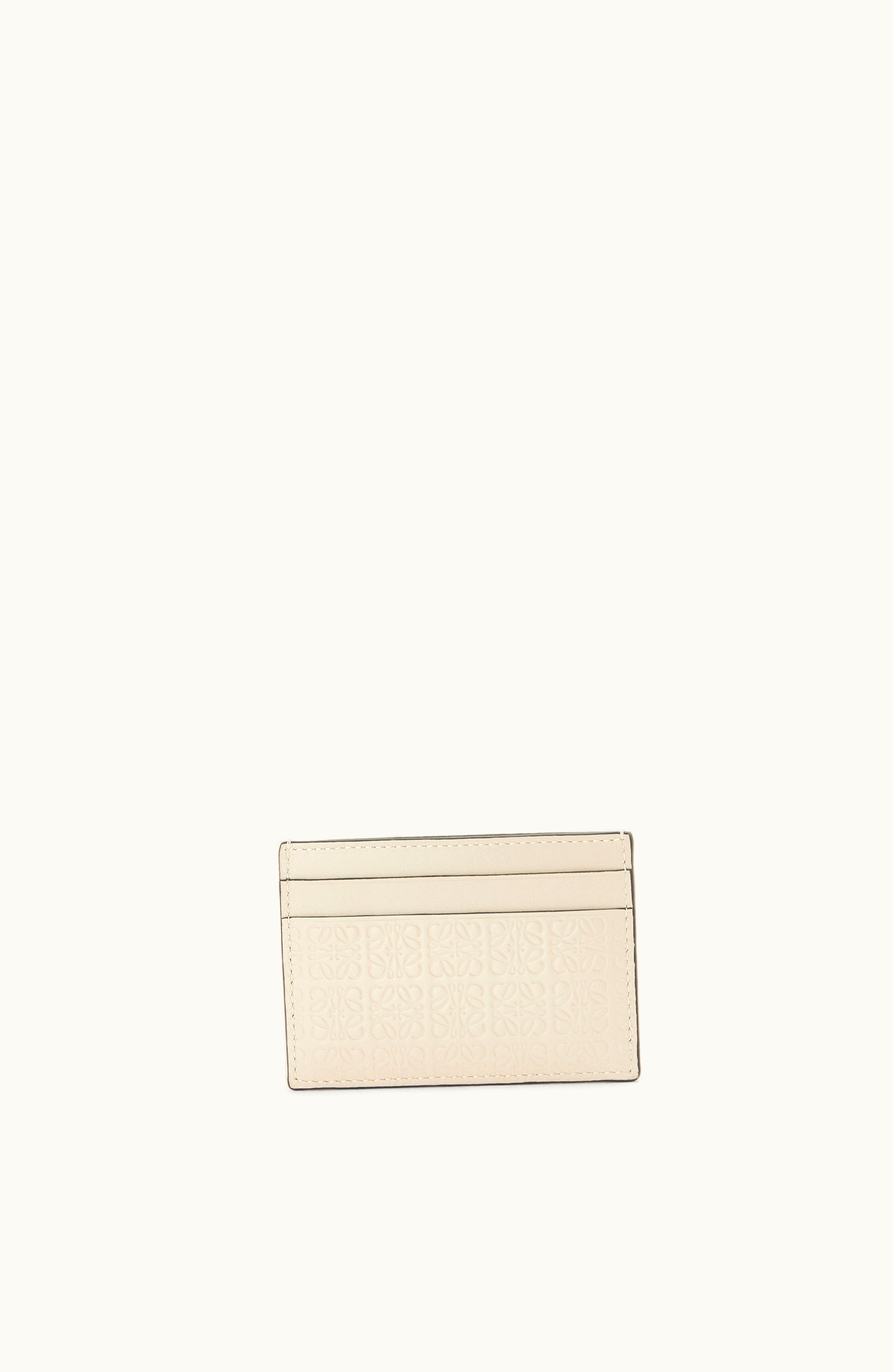 Loewe Loewe Repeat Plain Cardholder In Embossed Silk Calfskin Light Oat