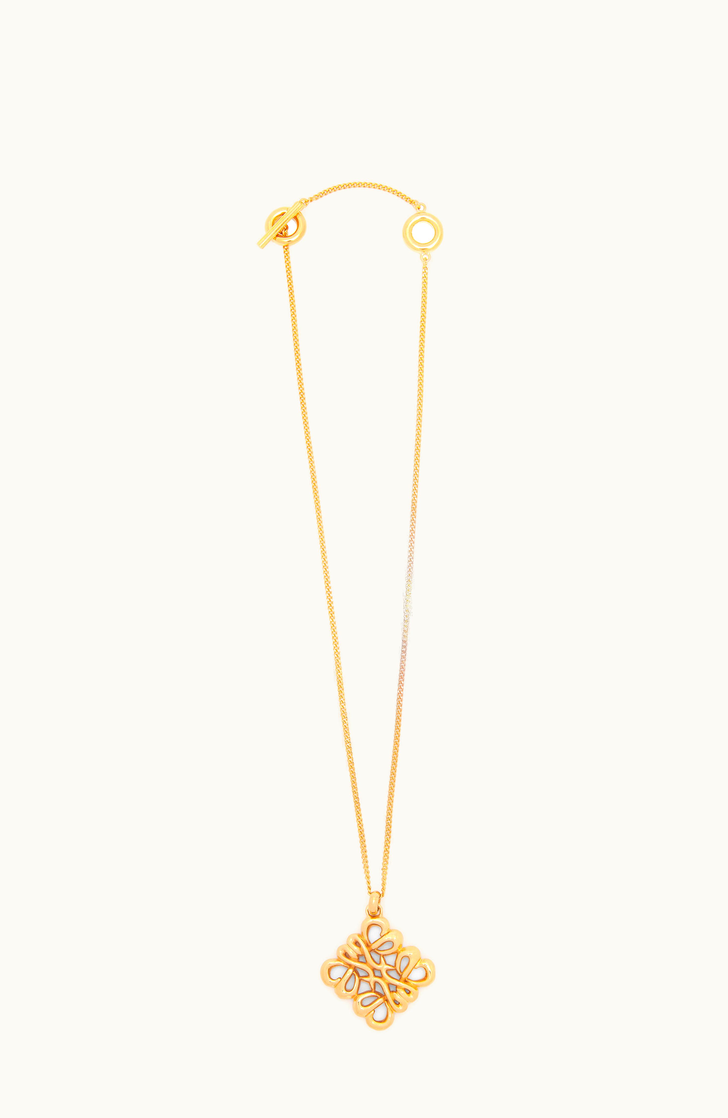 Loewe Loewe Small Pendant Necklace In Sterling Silver Gold