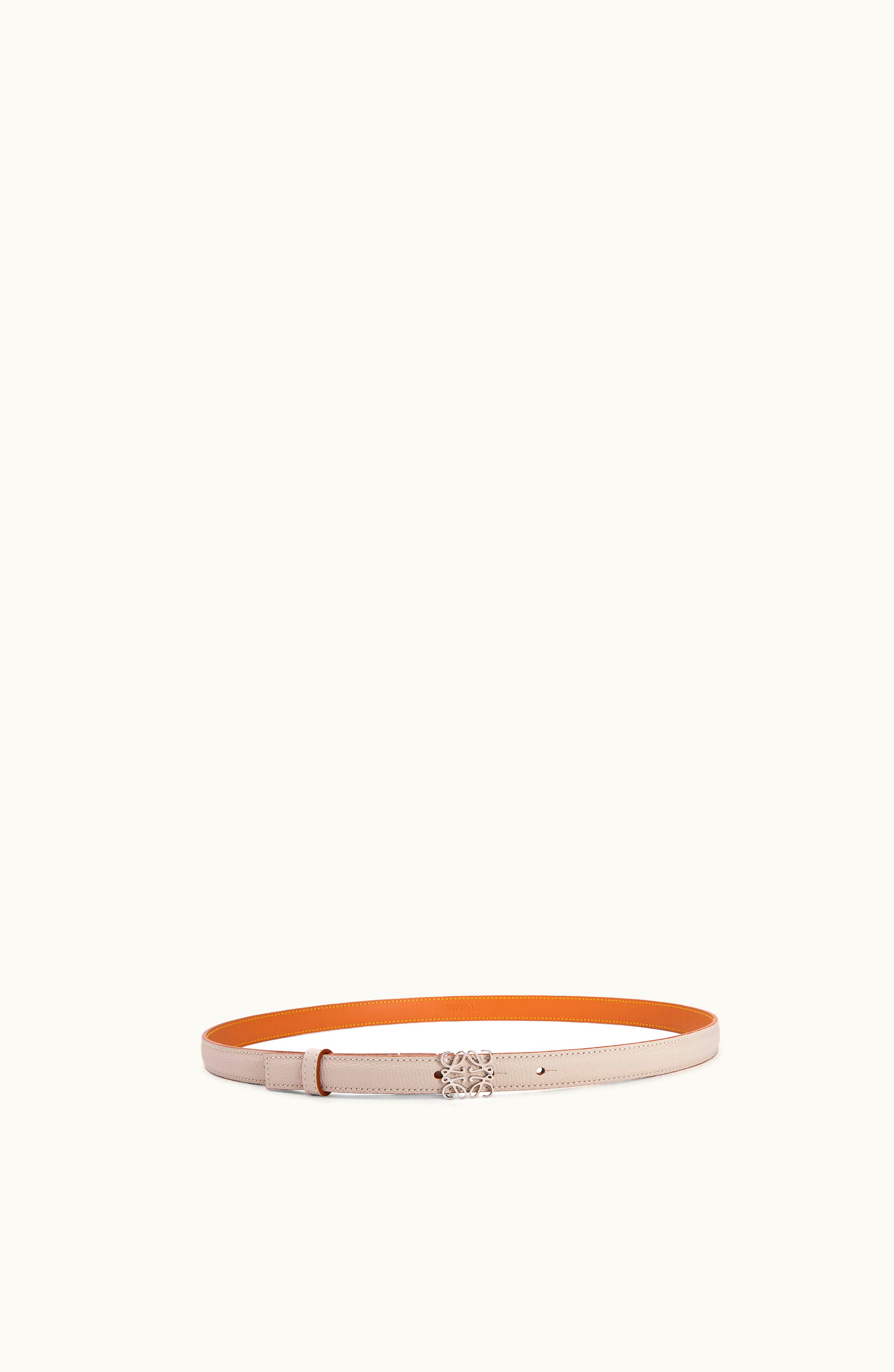 Loewe Loewe Anagram Belt In Pebble Grain Calfskin Light Ghost / Palladium
