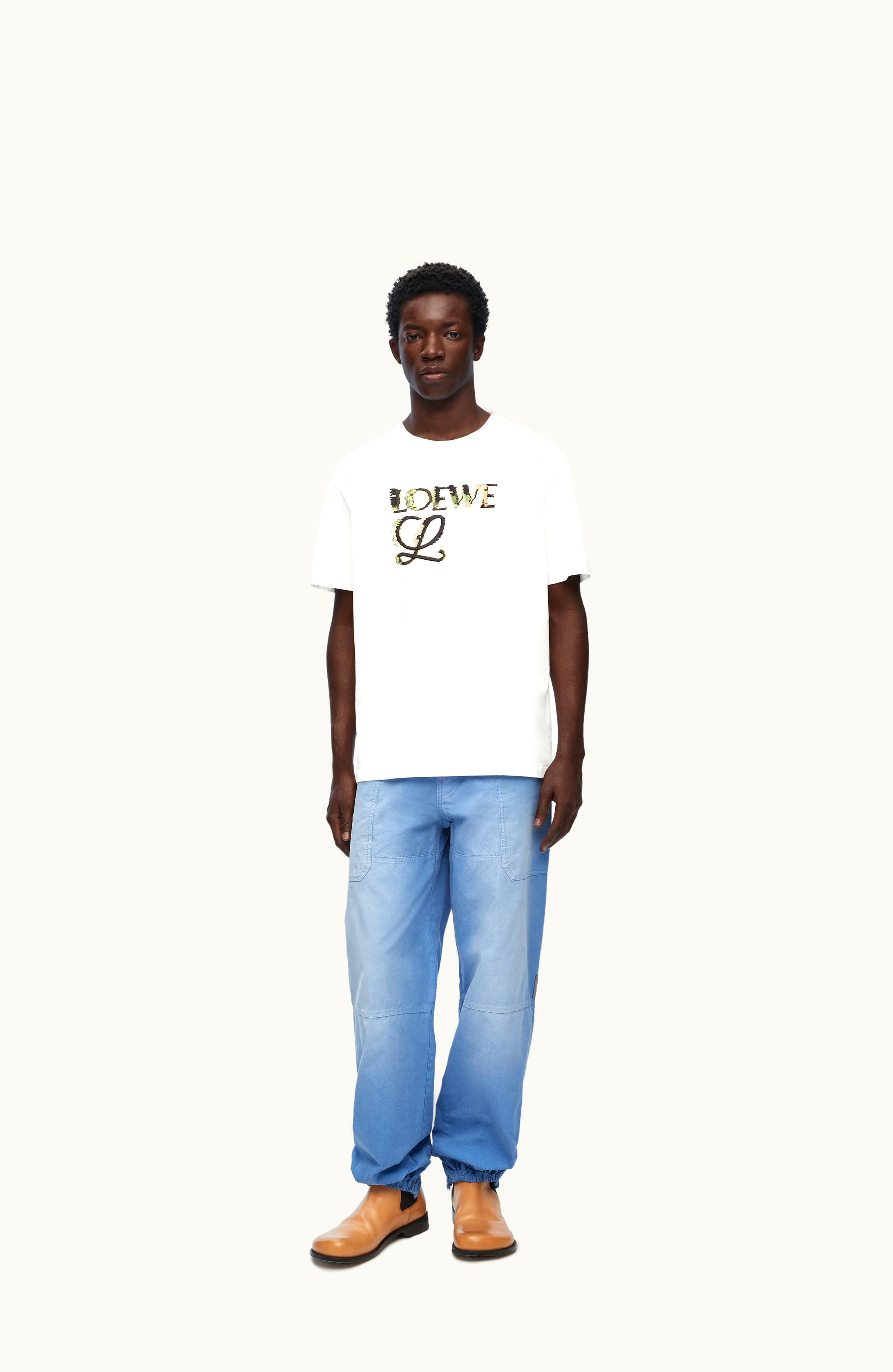 Loewe Loewe Relaxed Fit T-shirt In Cotton White / Multicolor