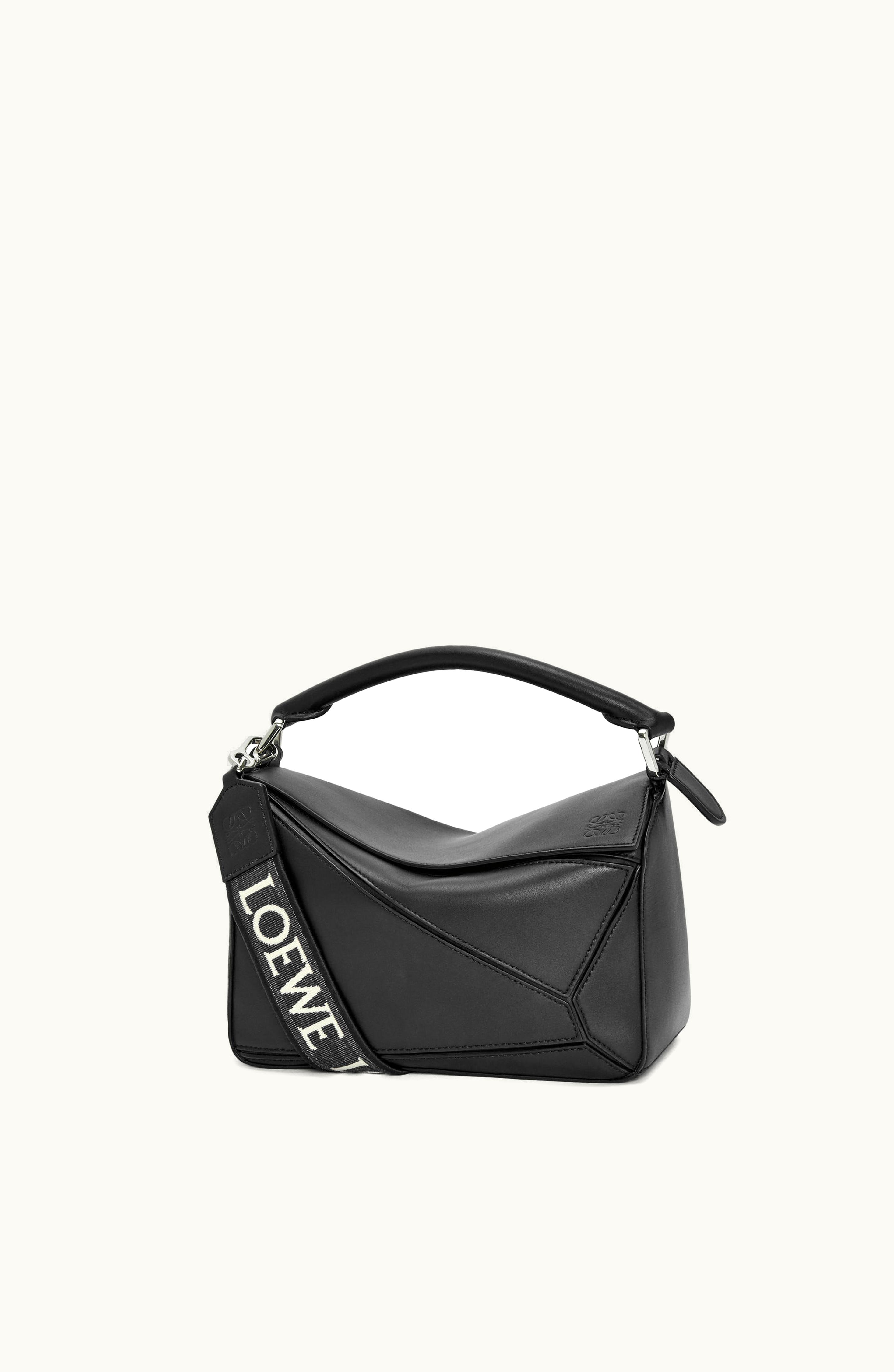 Loewe LOEWE Mini Puzzle Bag In Satin Calfskin Black
