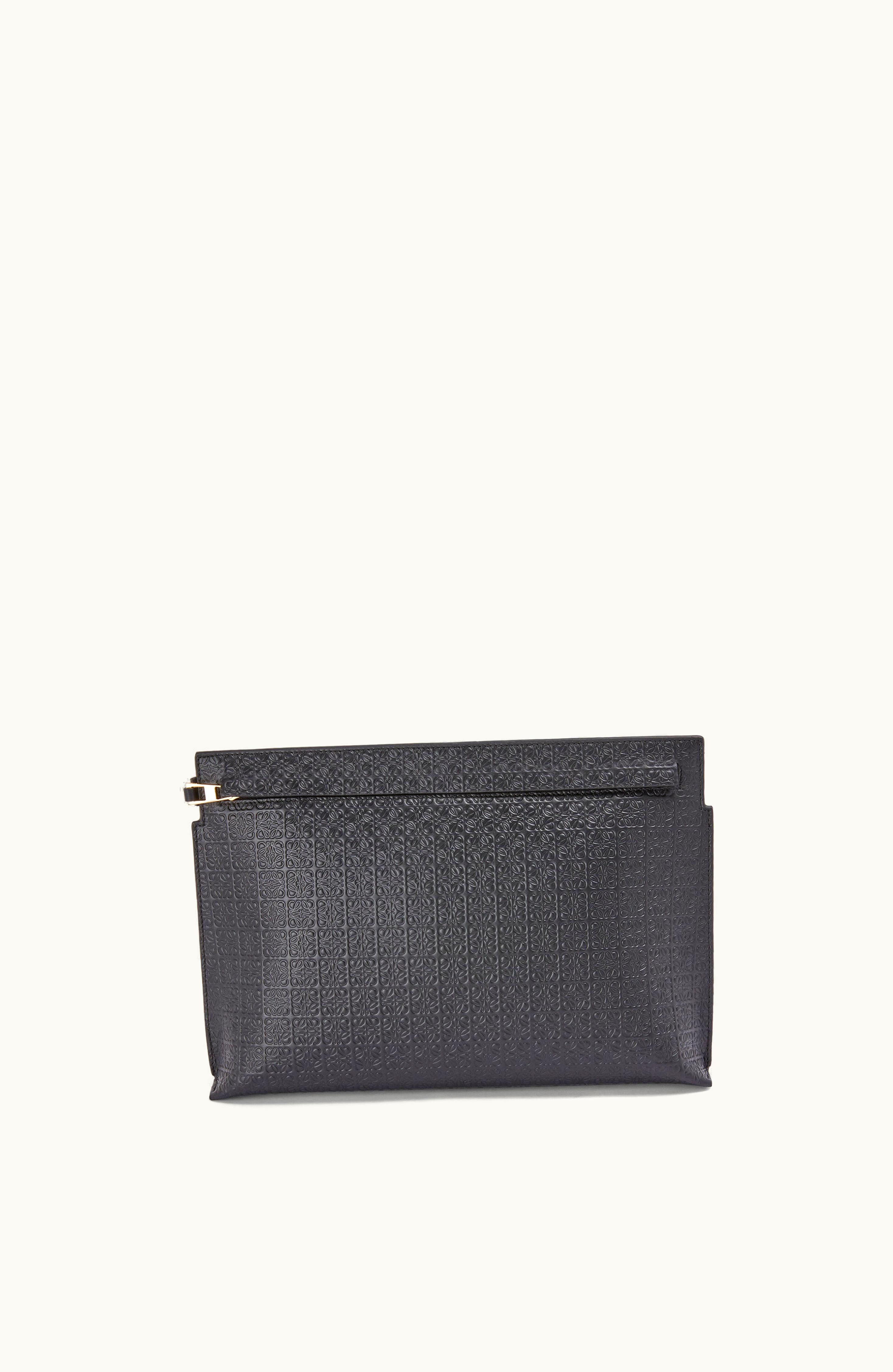 Loewe Loewe Repeat T Pouch In Embossed Silk Calfskin Black