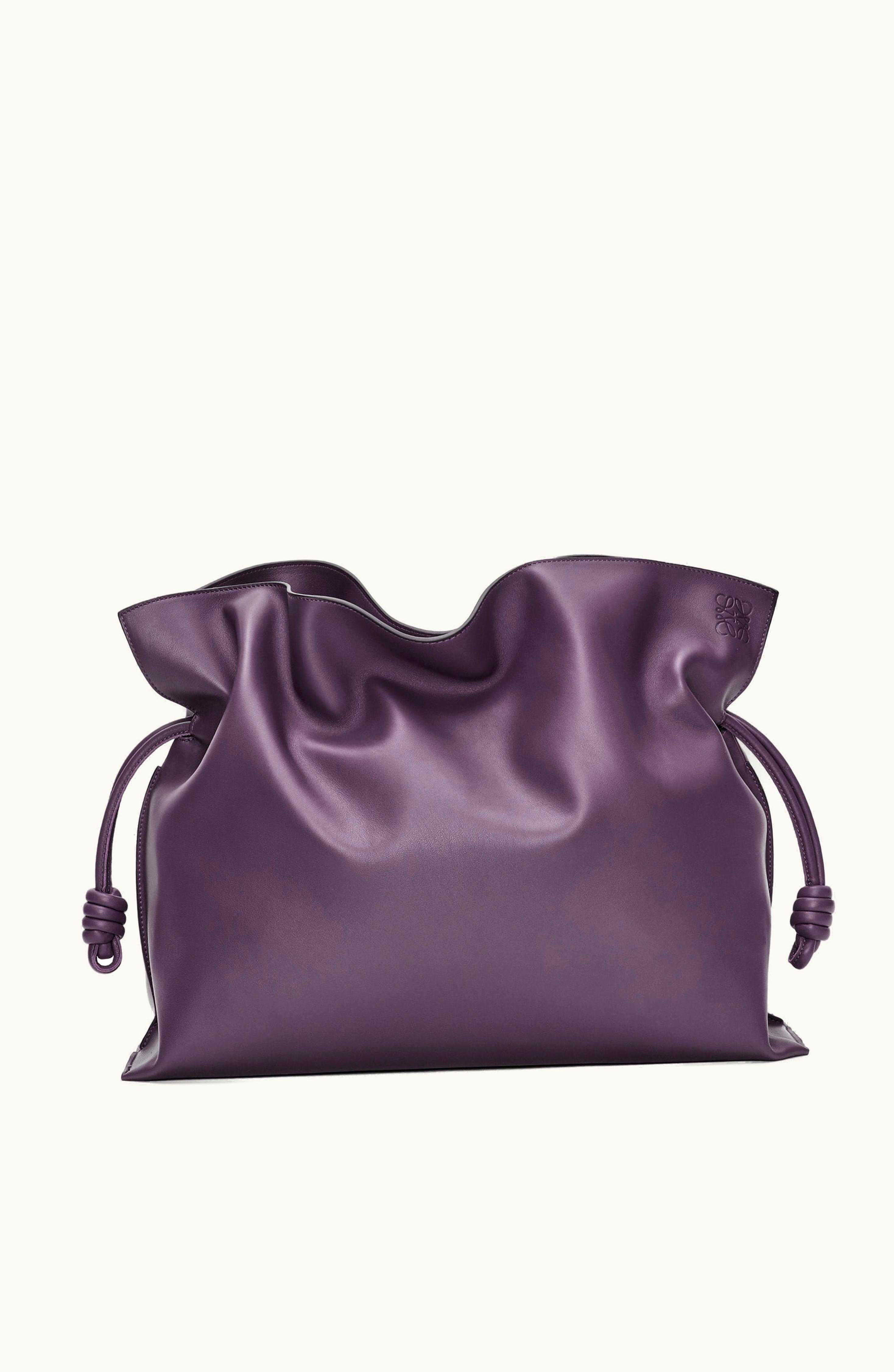 Loewe Loewe XL Flamenco Bag In Nappa Calfskin Deep Aubergine