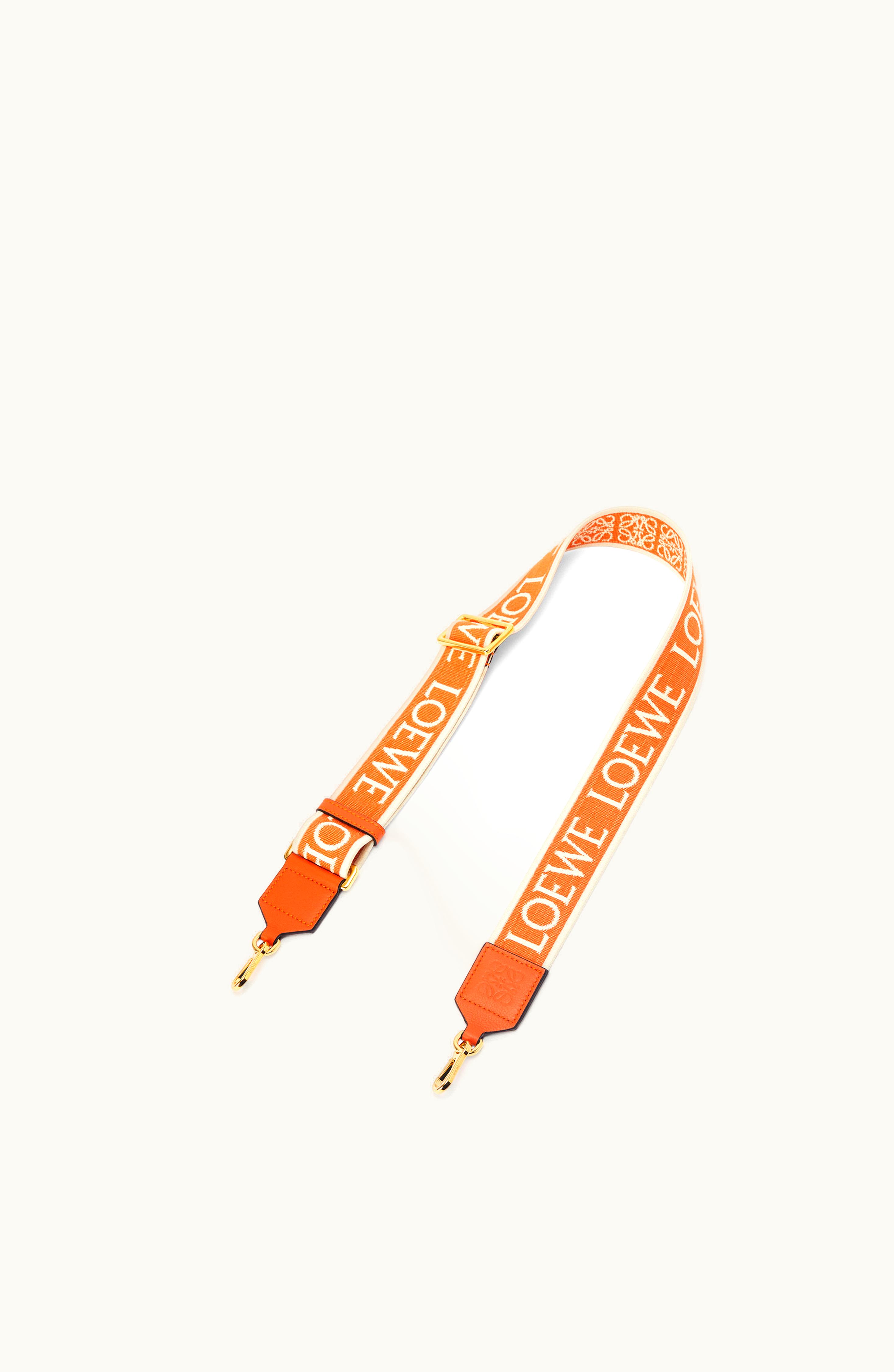 Loewe Loewe Anagram Strap In Jacquard And Calfskin Orange