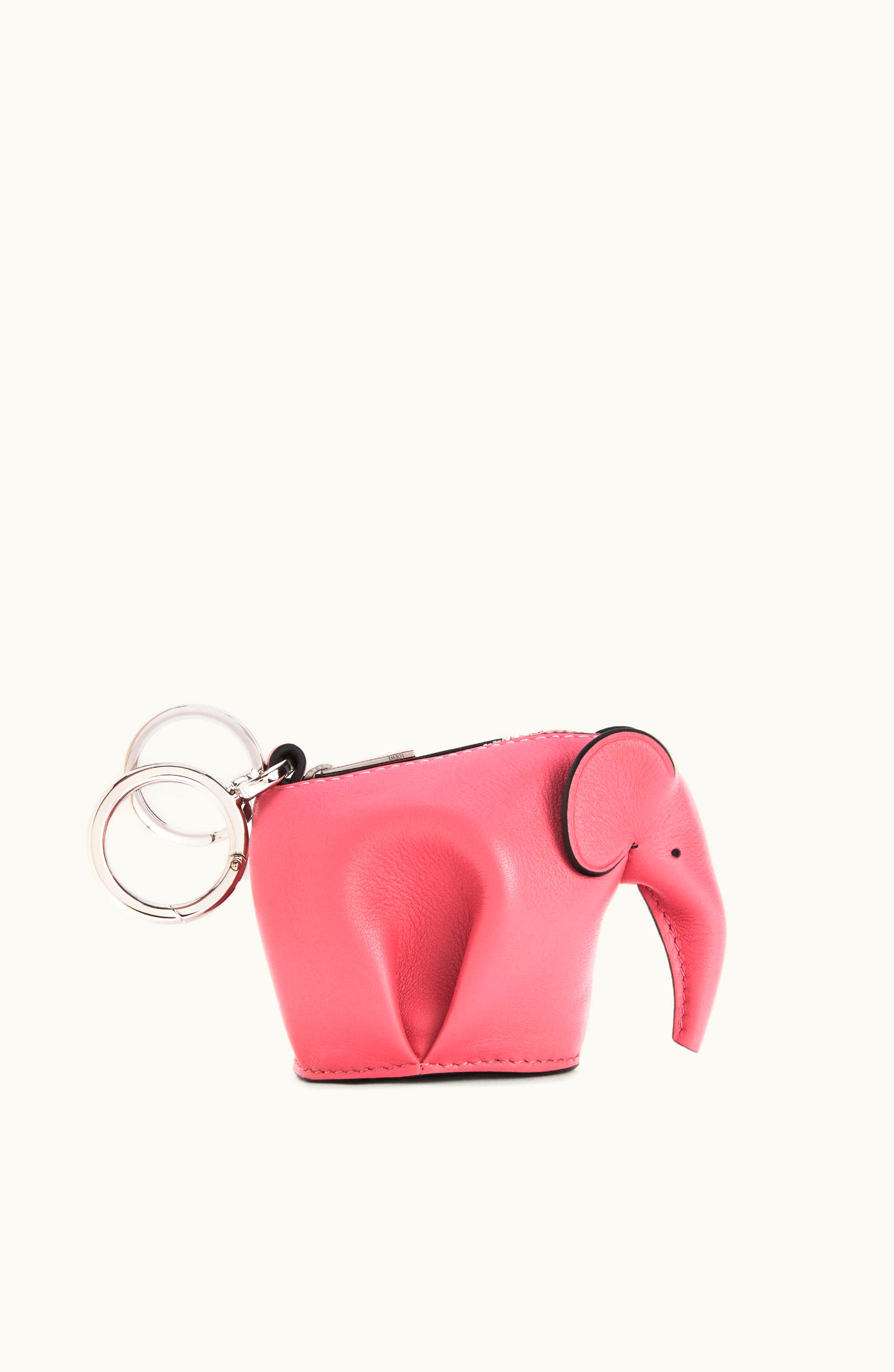Loewe Loewe Elephant Charm In Classic Calfskin New Candy