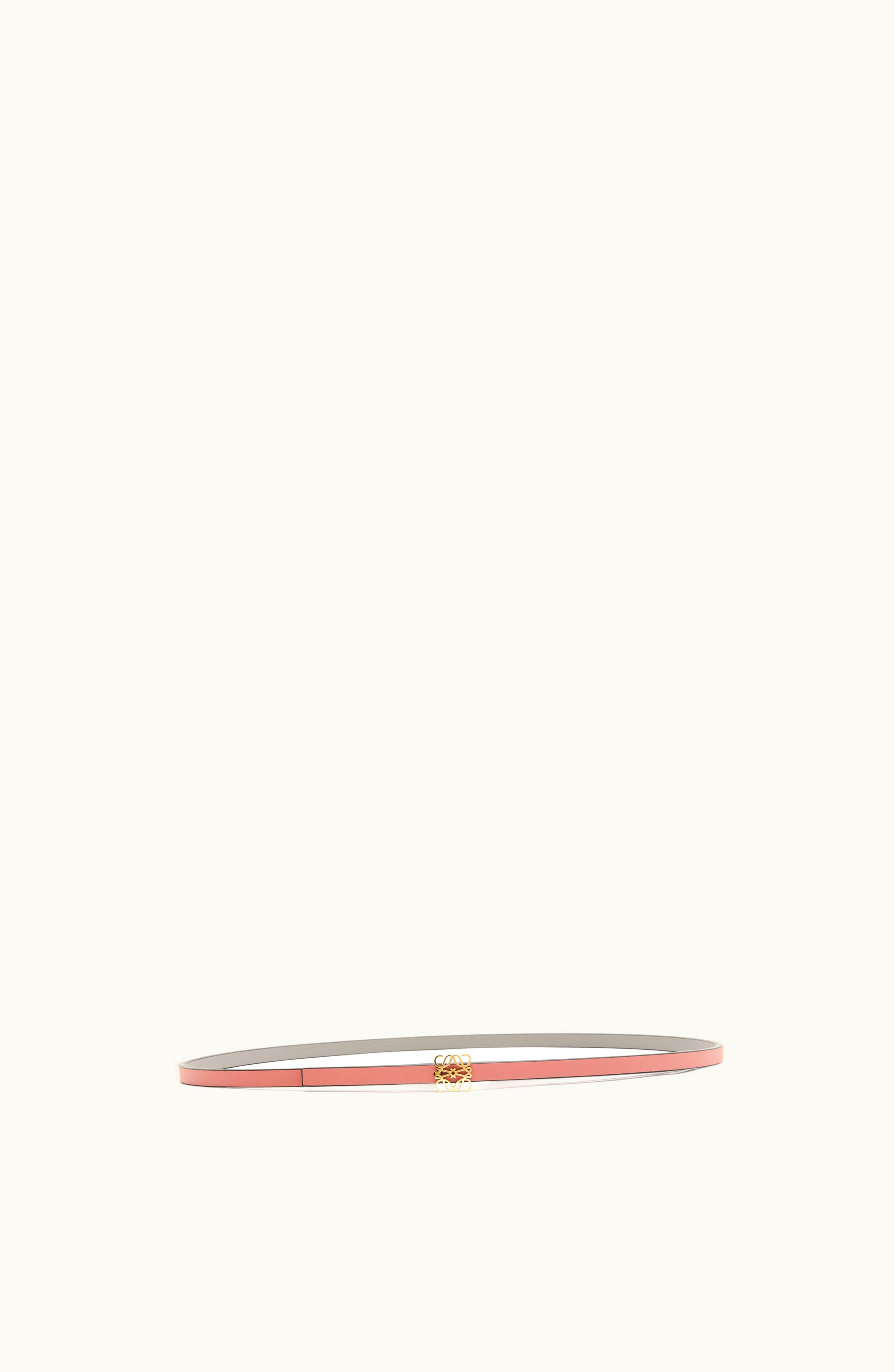 Loewe Loewe Reversible Anagram Belt In Smooth Calfskin Peach Bloom / Pearl Grey / Gold