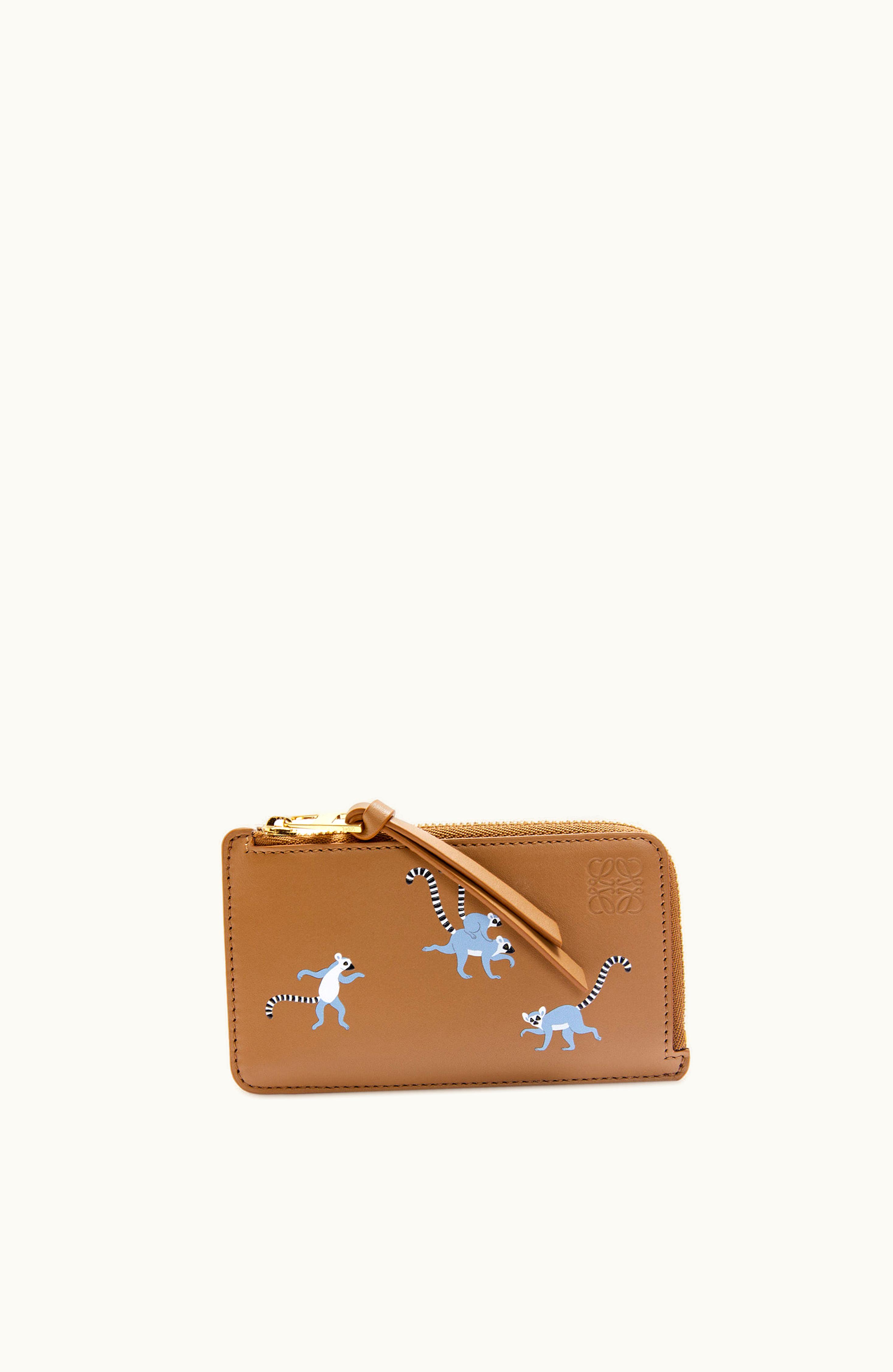 Loewe Loewe Lemur Coin Cardholder In Satin Calfskin Oak