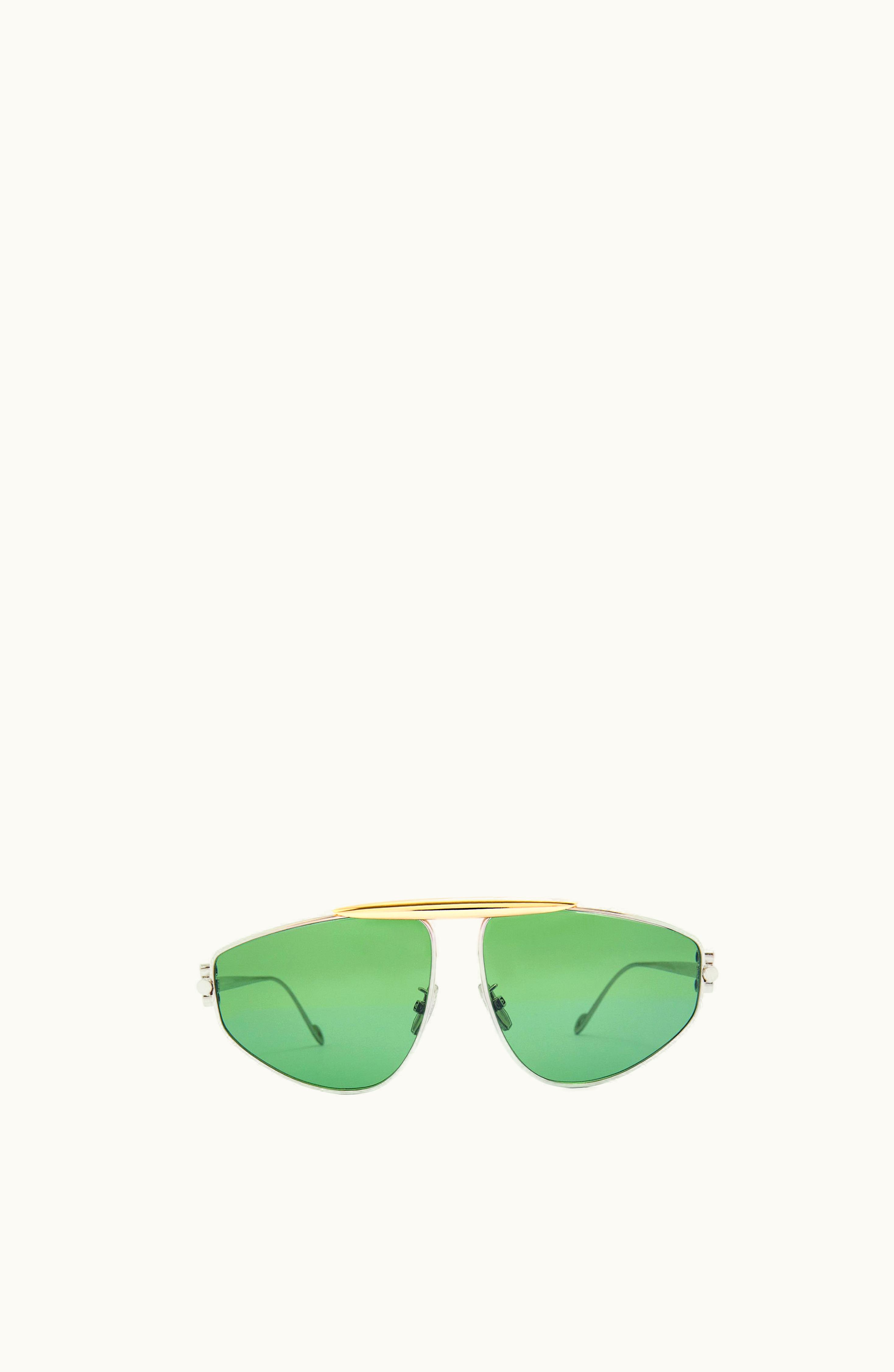 Loewe Loewe Spoiler New Aviator Sunglasses In Metal Dark Green