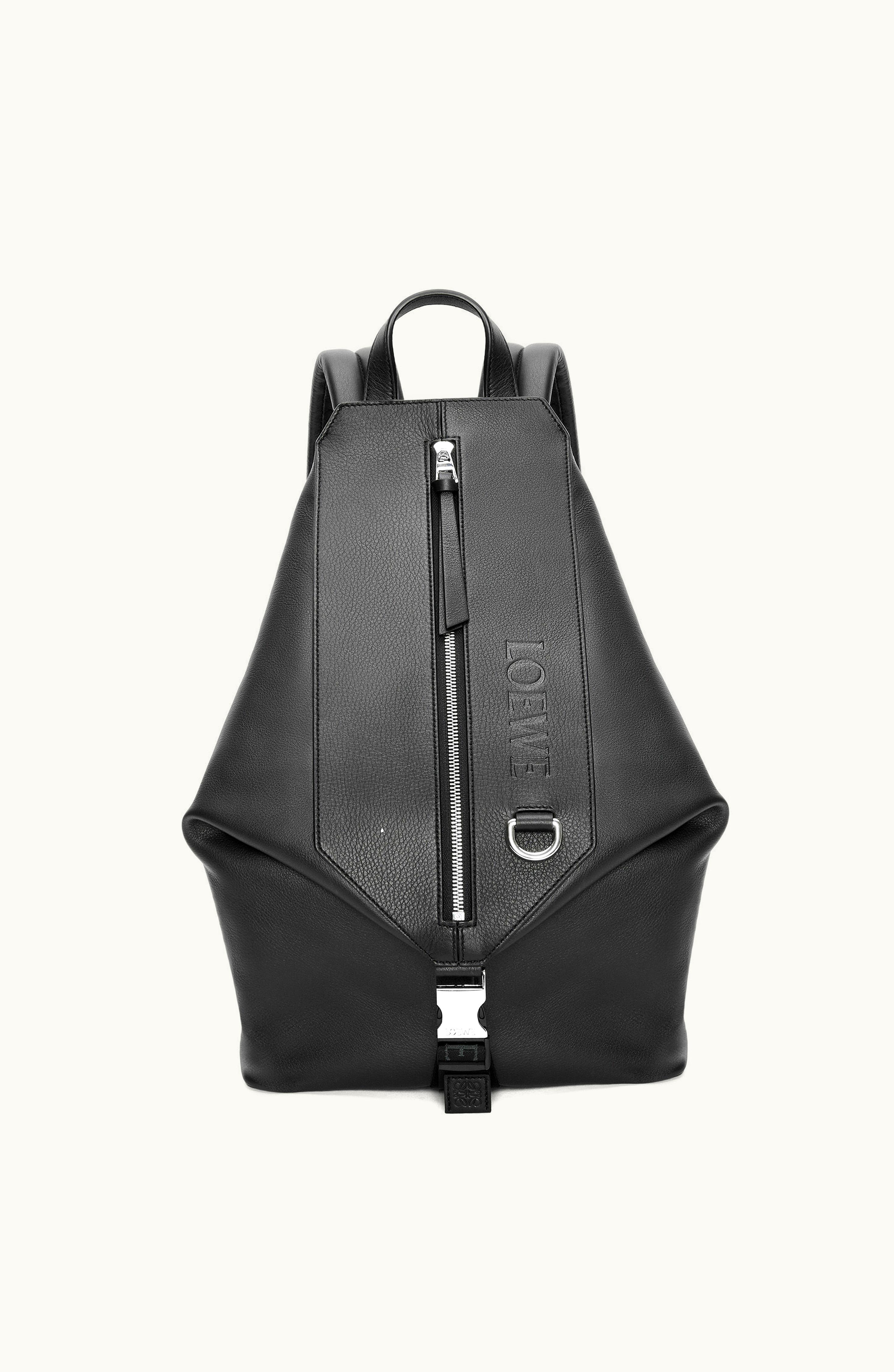 Loewe Loewe Small Convertible Backpack In Classic Calfskin Black