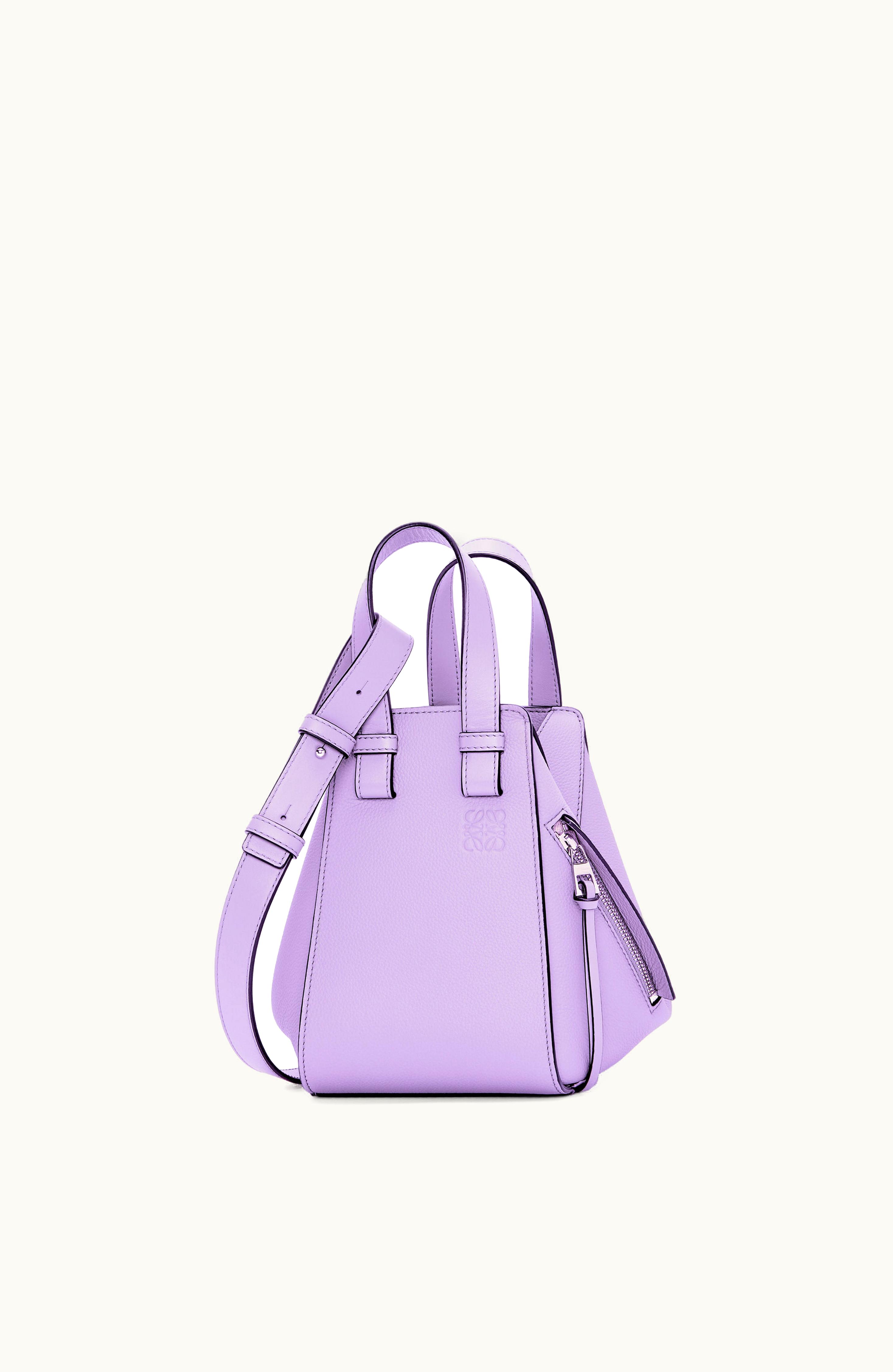 Loewe Loewe Compact Hammock Bag In Soft Grained Calfskin Light Mauve