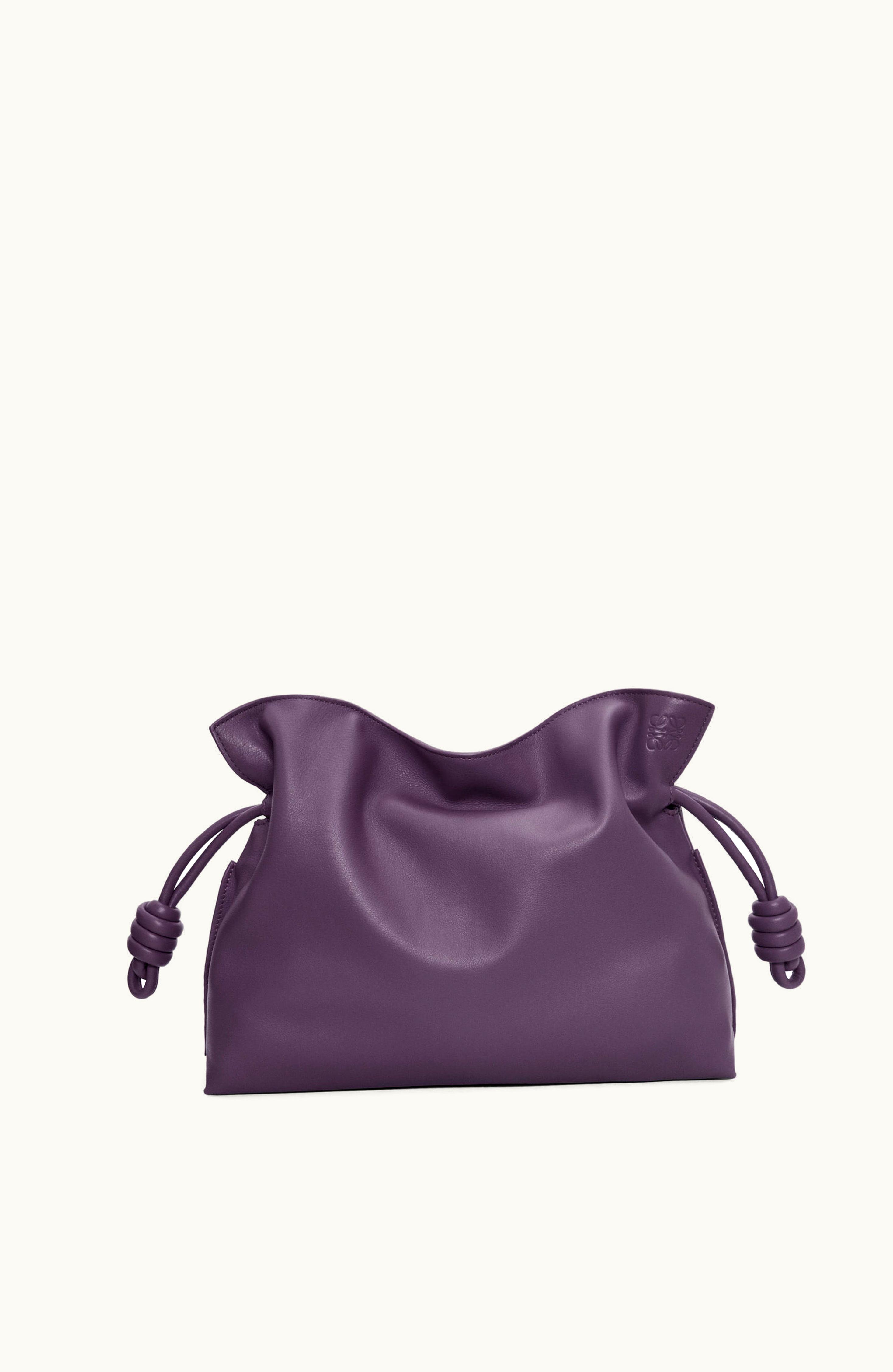 Loewe Loewe Flamenco Clutch In Nappa Calfskin Deep Aubergine