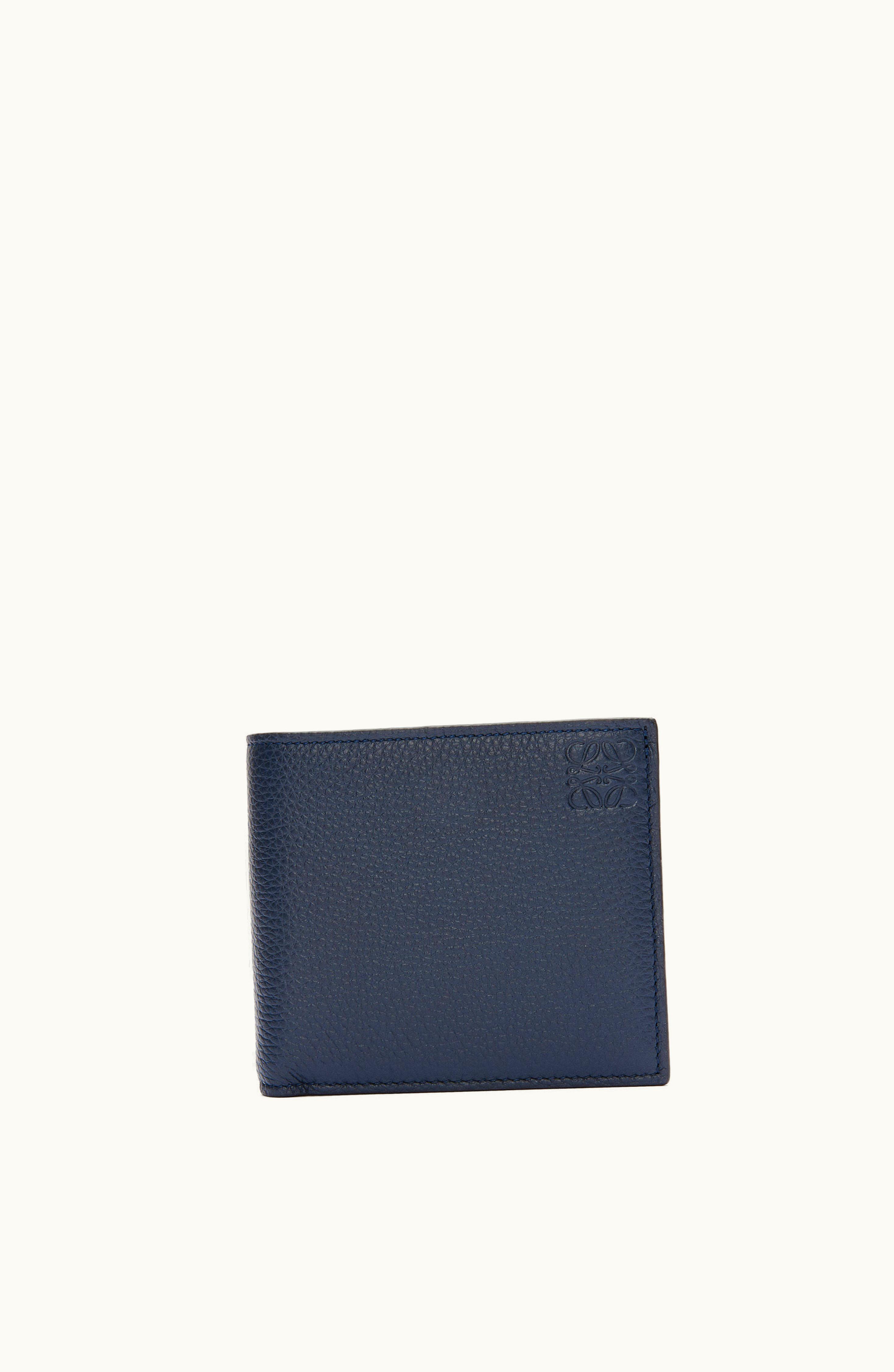 Loewe Loewe Bifold Coin Wallet In Soft Grained Calfskin Deep Navy