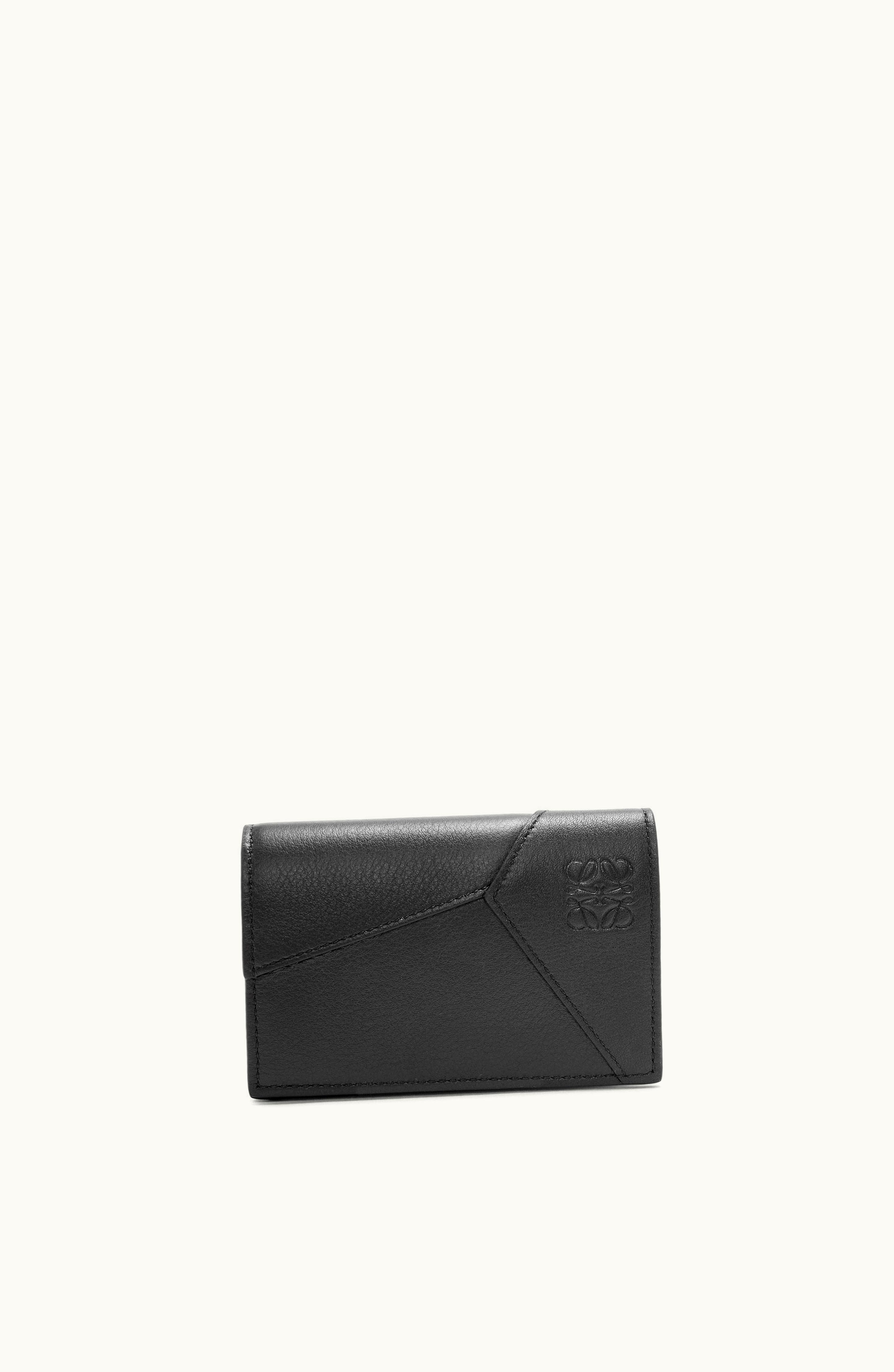 Loewe Loewe Puzzle Business Cardholder In Classic Calfskin Black