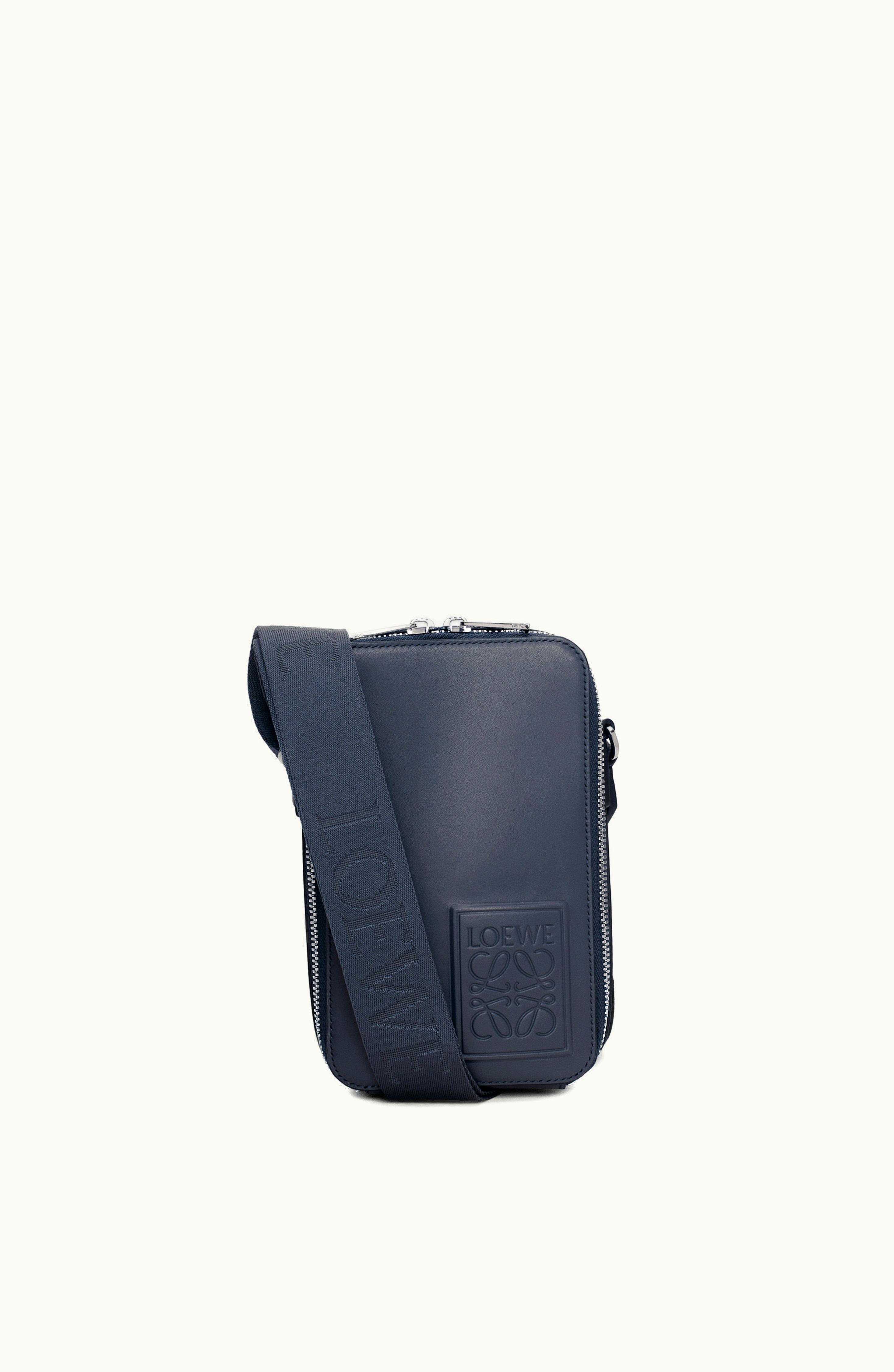 Loewe Loewe Vertical Crossbody Pocket In Satin Calfskin Deep Navy