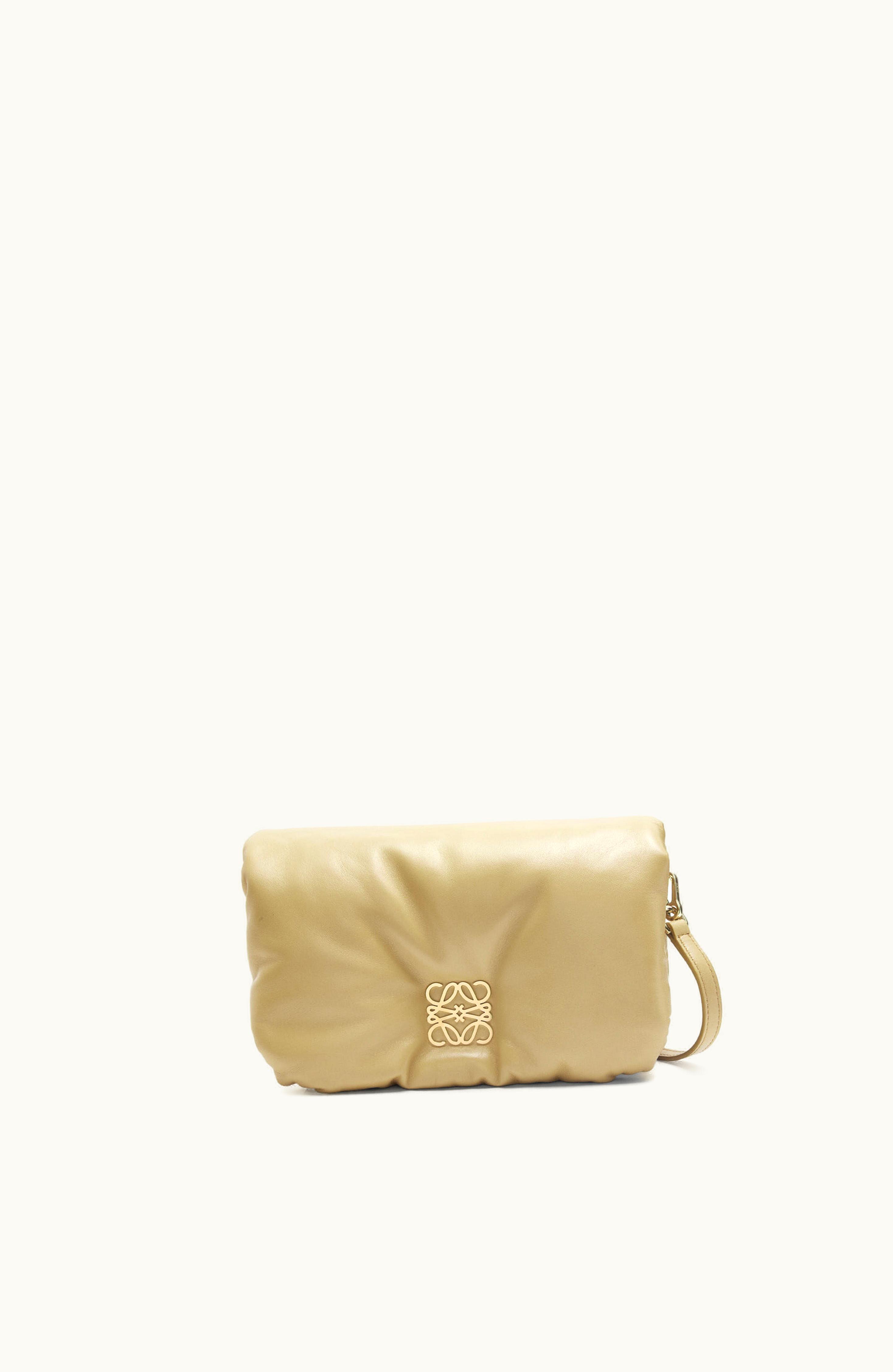 Loewe Loewe Mini Puffer Goya Bag In Shiny Nappa Lambskin Clay Green