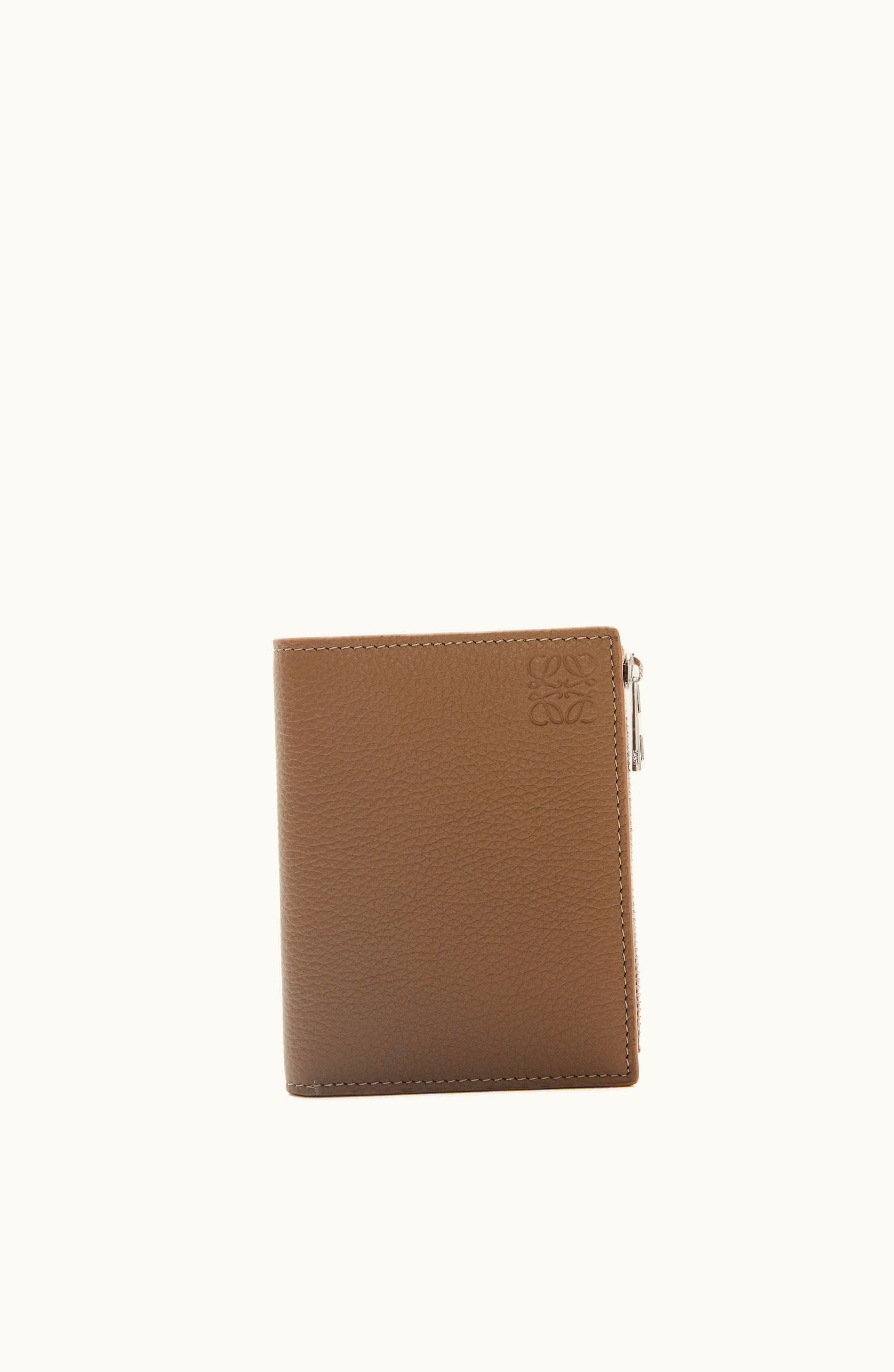 Loewe Loewe Slim Compact Wallet In Soft Grained Calfskin Winter Brown