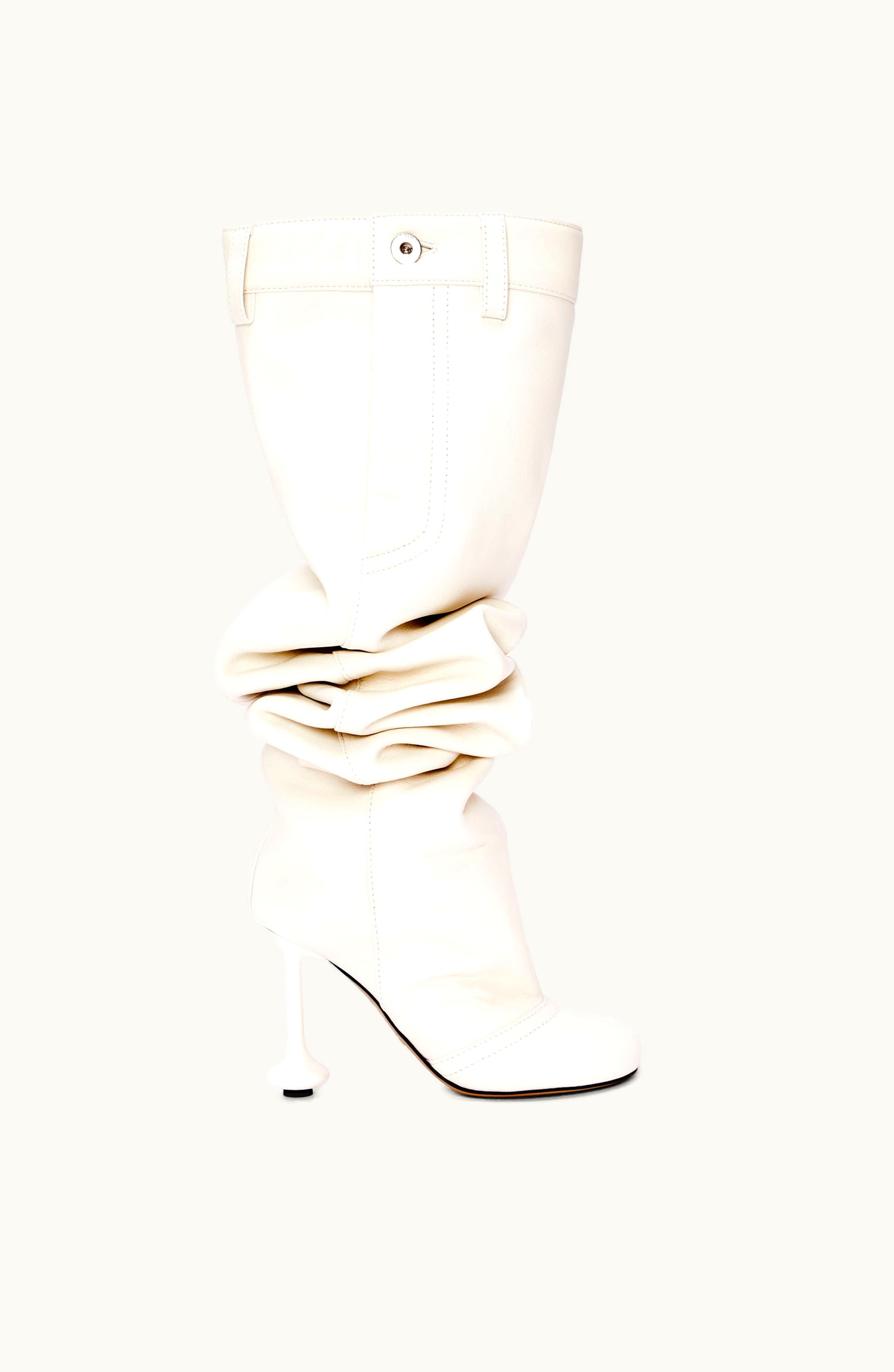 Loewe Loewe Toy Over The Knee Boot In Nappa Lambskin Anthurium White