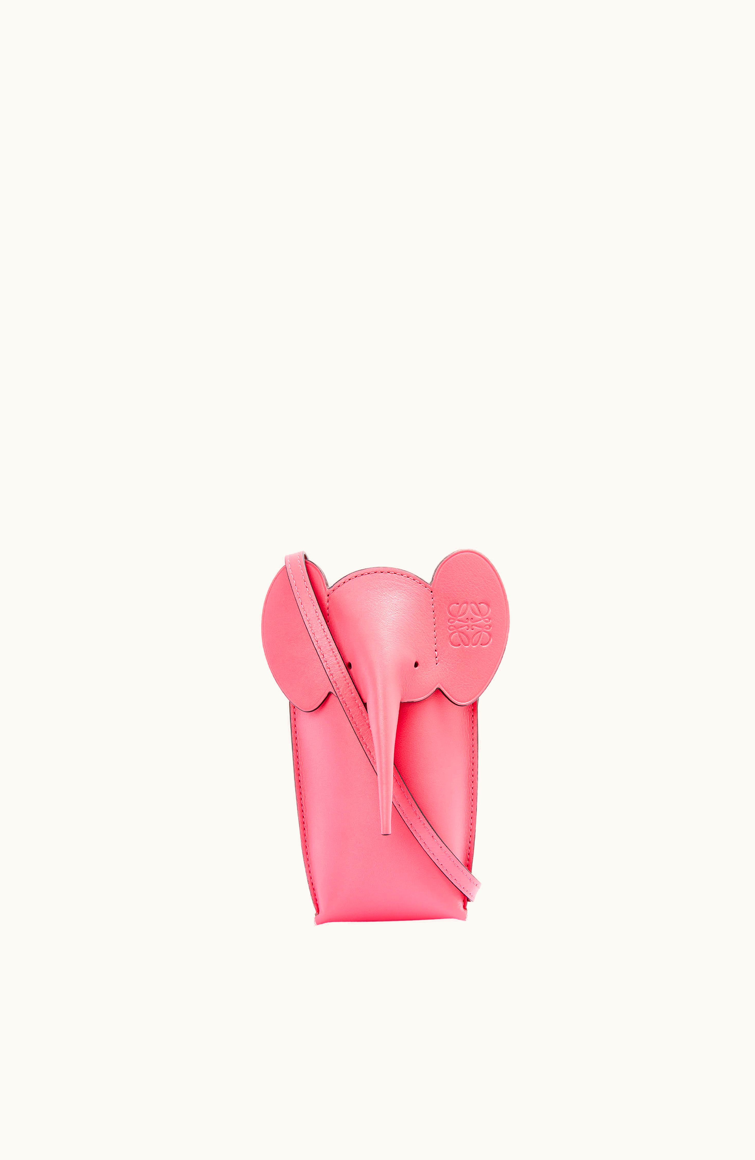 Loewe Loewe Elephant Pocket In Classic Calfskin New Candy