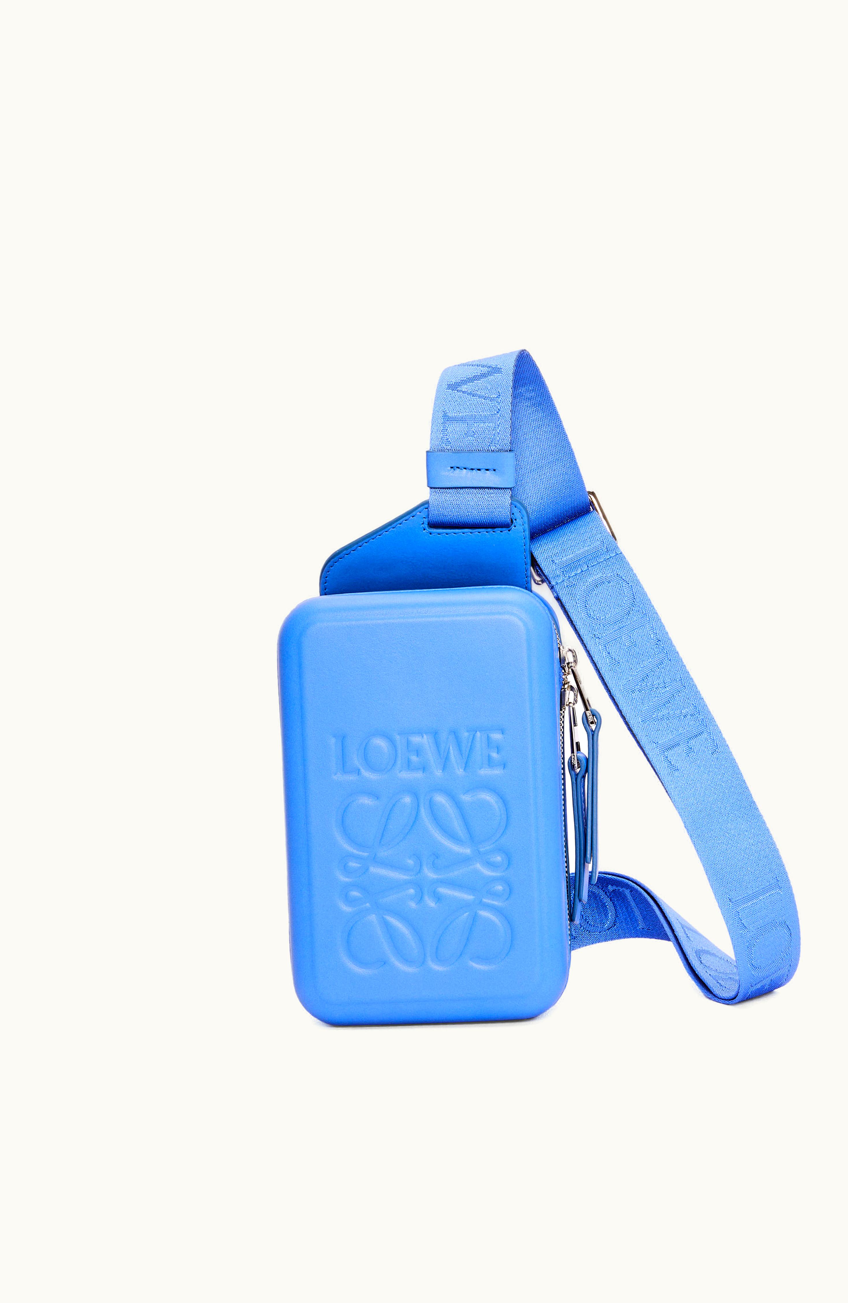 Loewe Loewe Molded Sling In Smooth Calfskin Seaside Blue