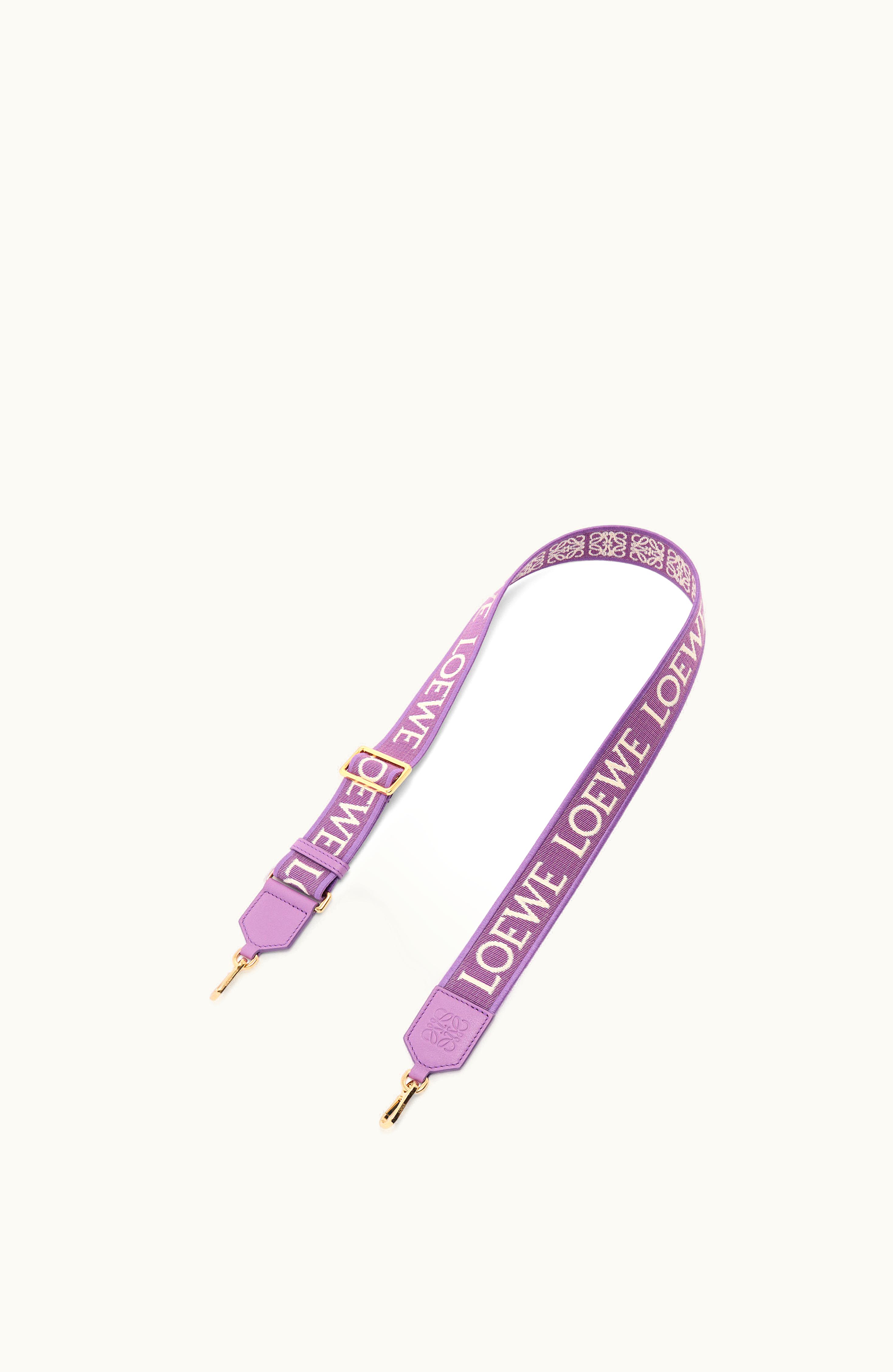 Loewe Loewe Anagram Strap In Jacquard And Calfskin Guimauve