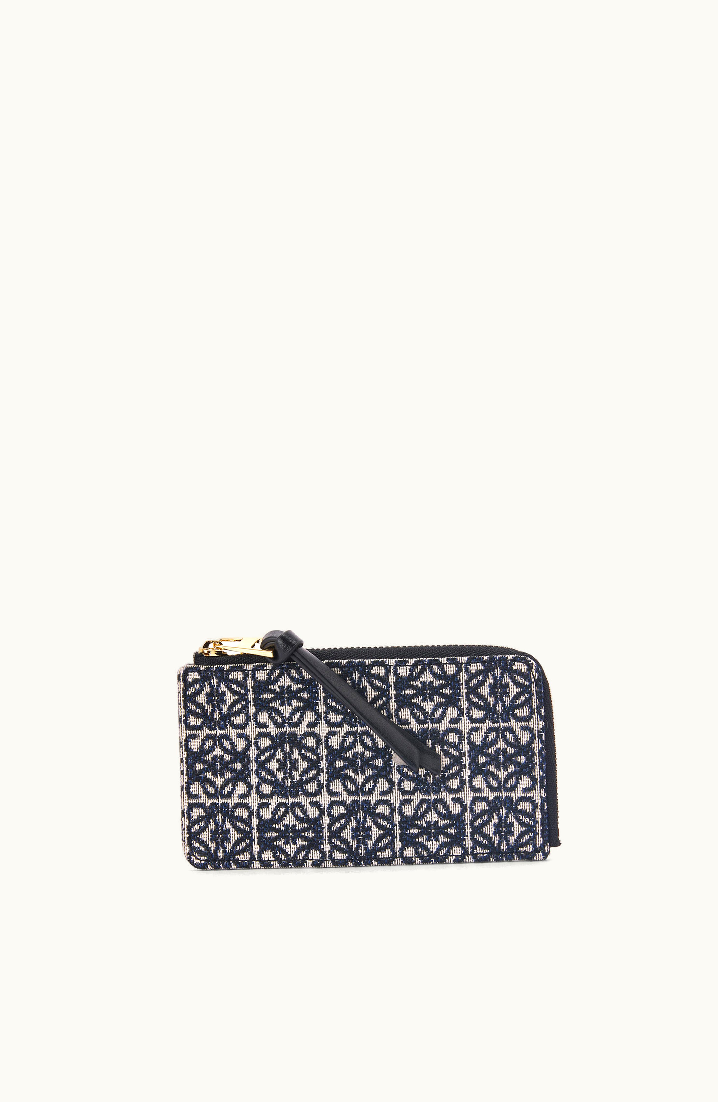 Loewe Loewe Coin Cardholder In Jacquard And Calfskin Navy / Black
