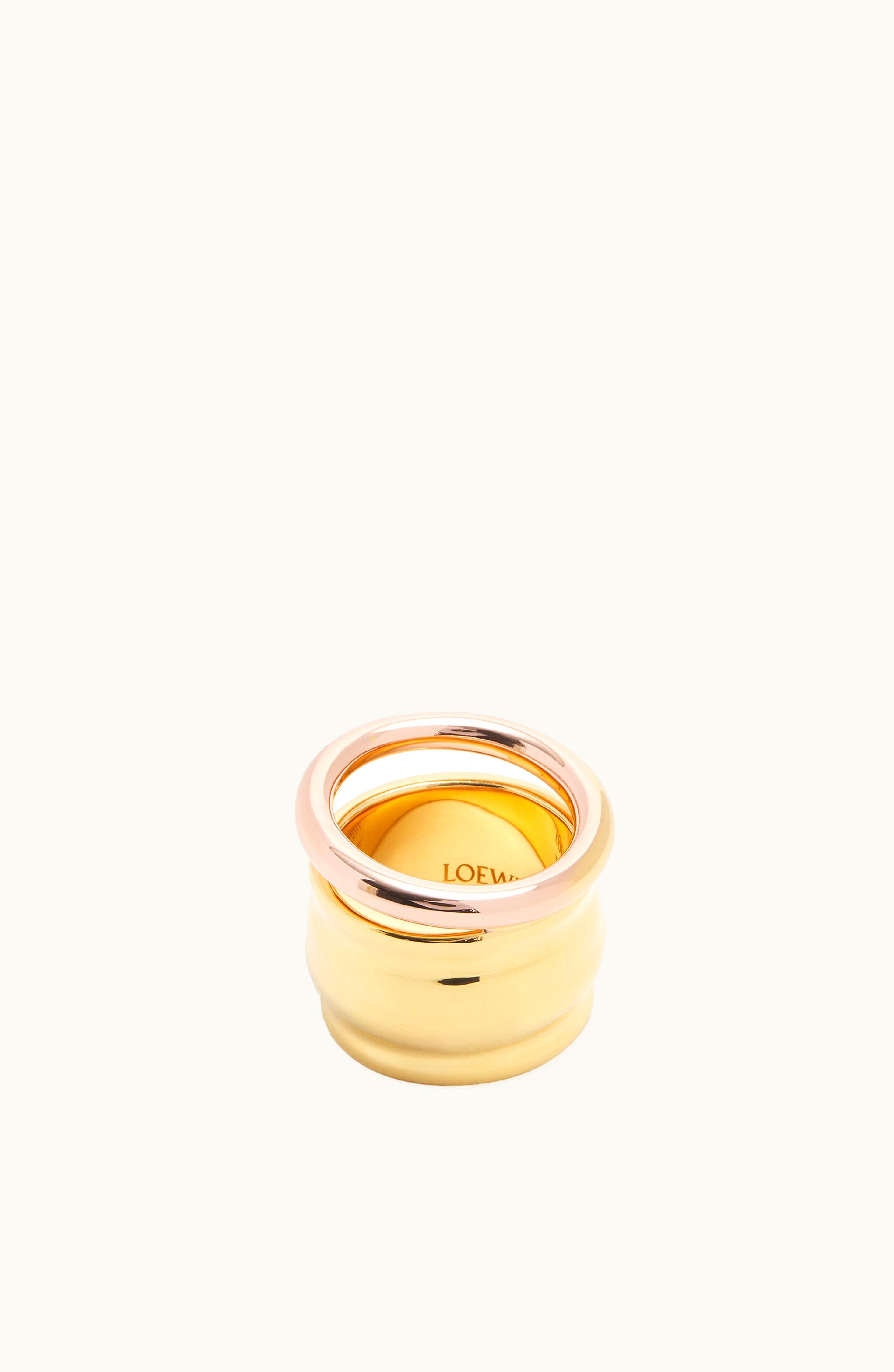 Loewe Loewe Nappa Knot Ring In Sterling Silver Gold / Rose Gold