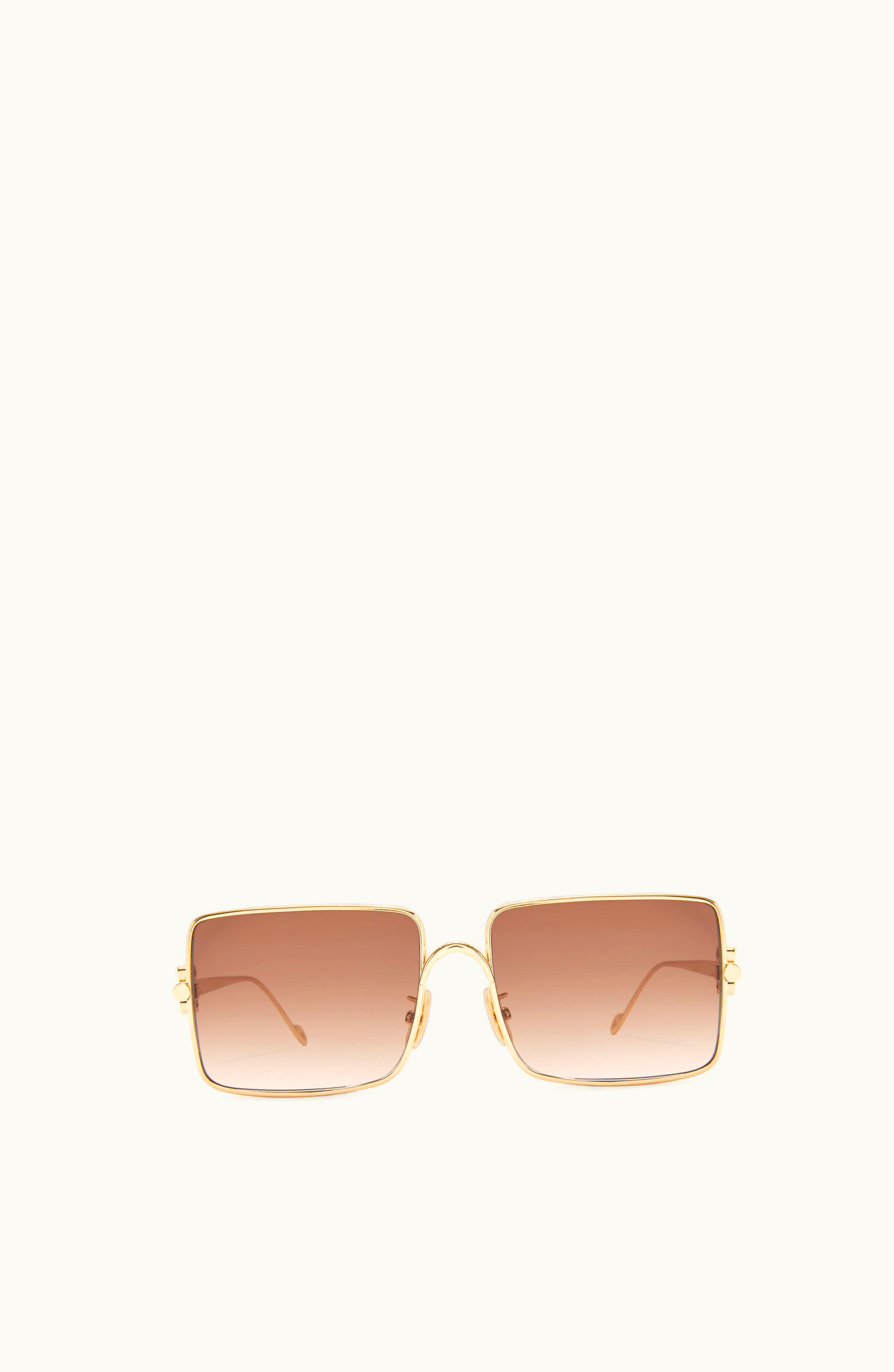 Loewe Loewe Anagram Sunglasses In Acetate And Metal Gold / Brown