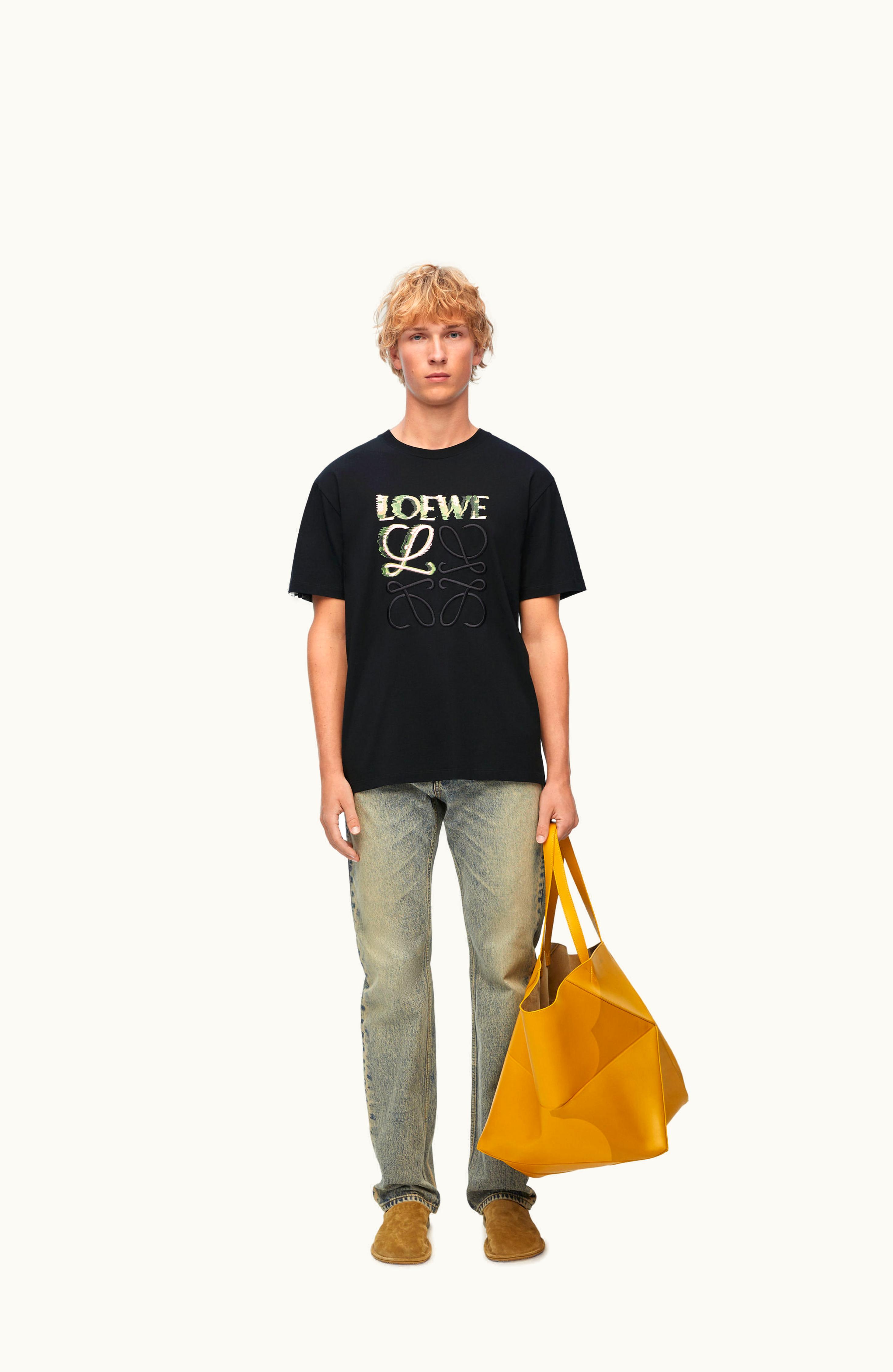 Loewe Loewe Relaxed Fit T-shirt In Cotton Black / Multicolor
