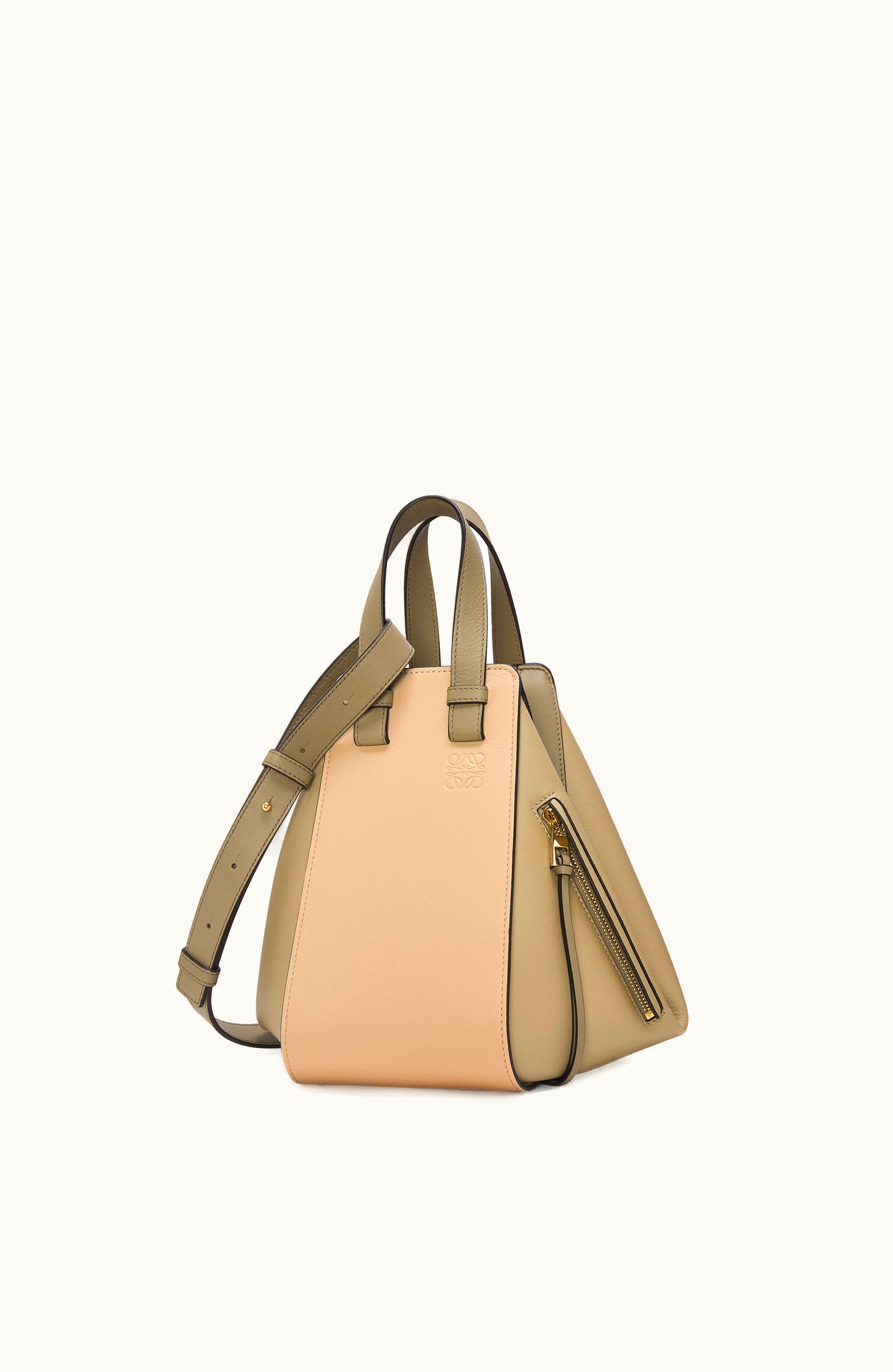 Loewe Loewe Small Hammock Bag In Classic Calfskin Clay Green / Dusty Beige