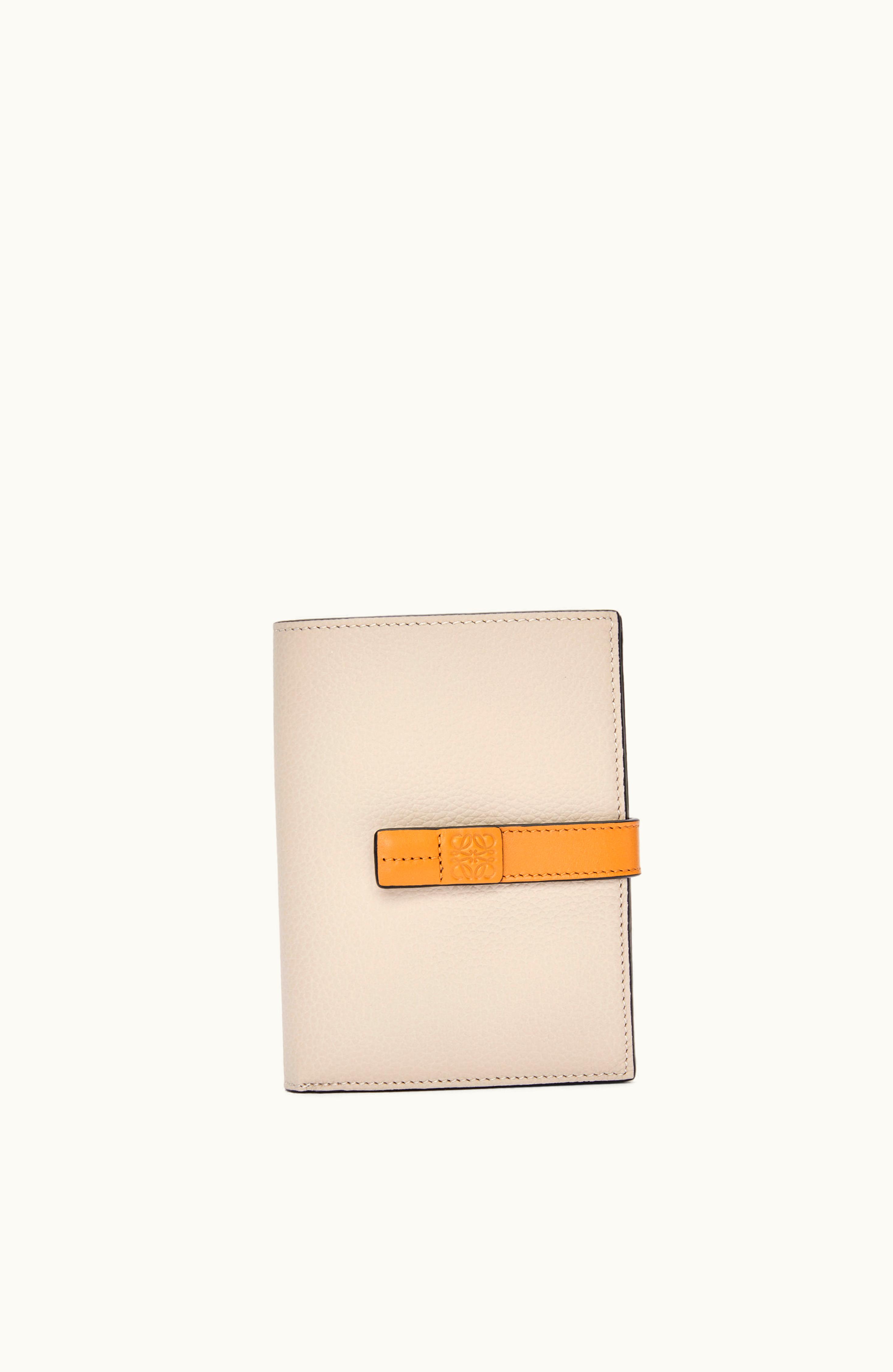 Loewe Loewe Medium Vertical Wallet In Soft Grained Calfskin Light Oat / Honey