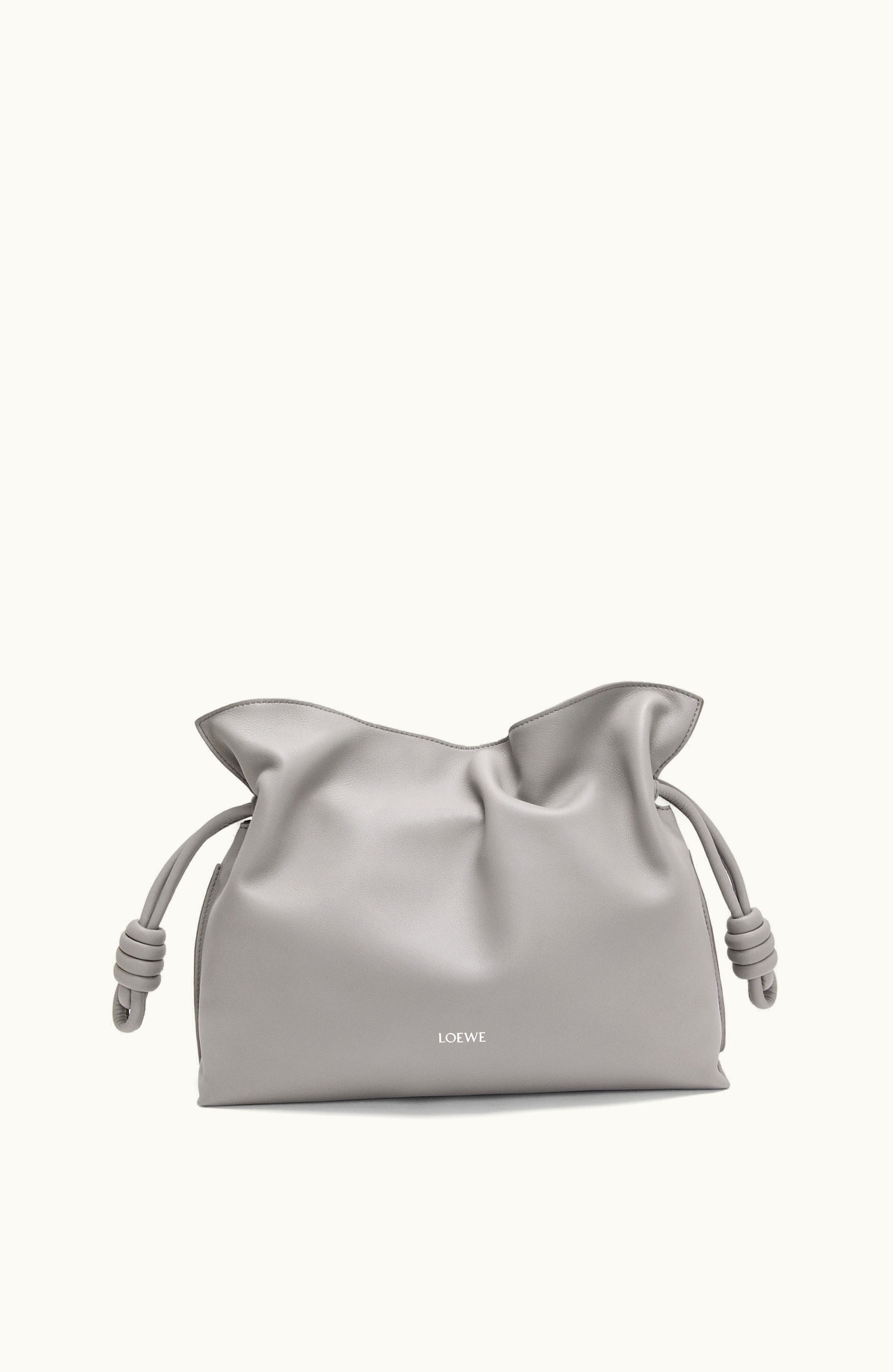 Loewe Loewe Flamenco Clutch In Nappa Calfskin Pearl Grey