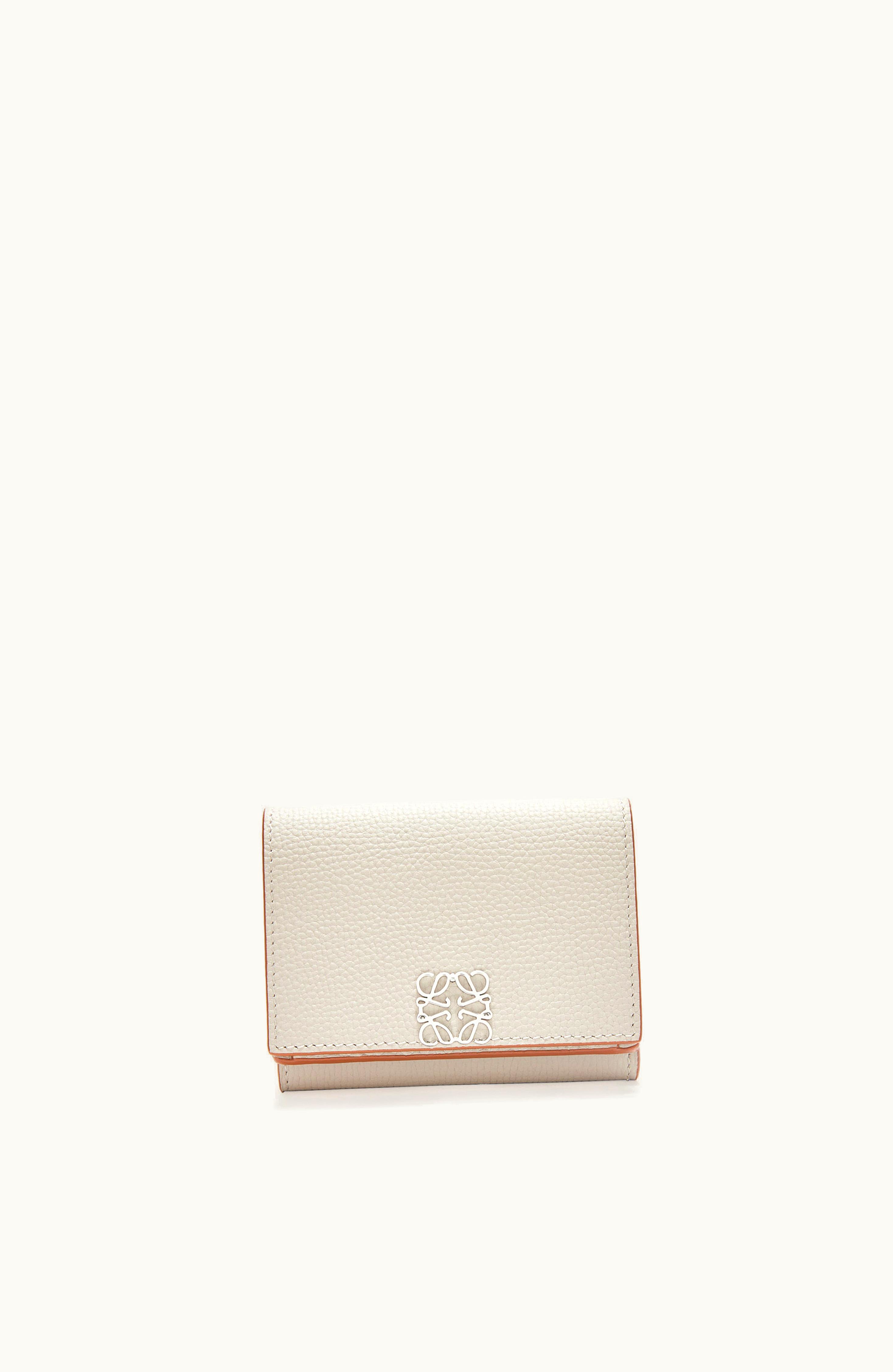 Loewe Loewe Trifold Wallet Anagram Light Ghost Calfskin