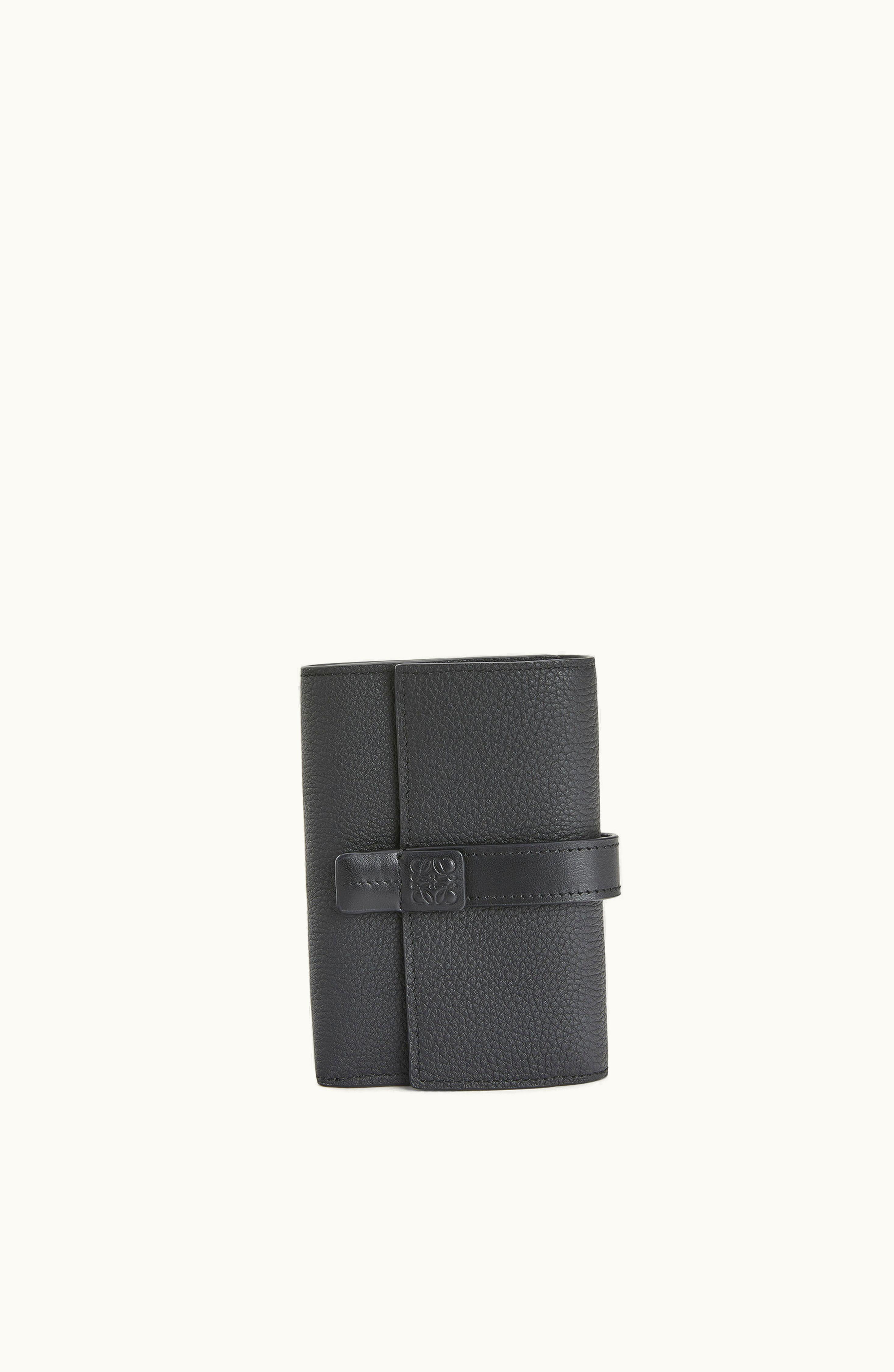 Loewe Loewe Small Vertical Wallet In Soft Grained Calfskin Black