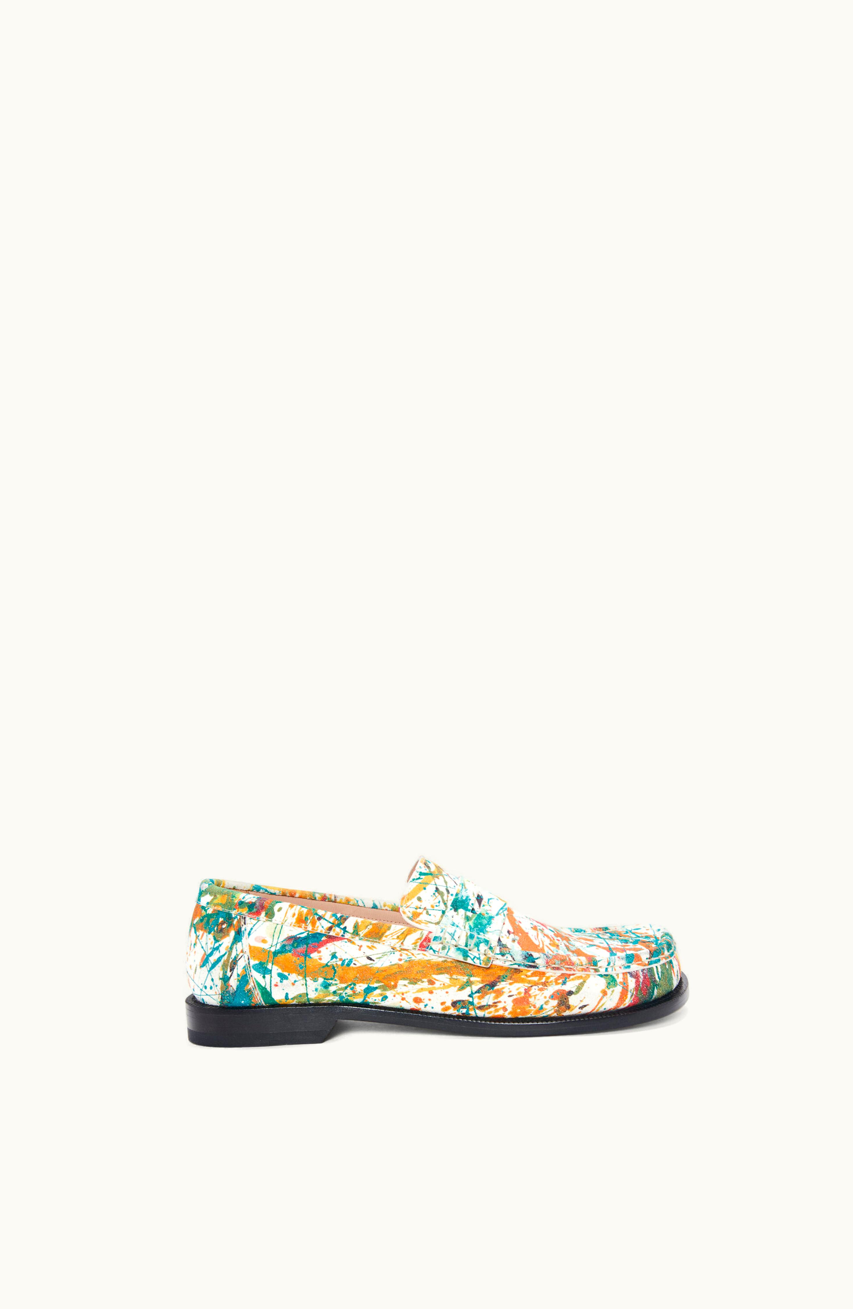 Loewe Loewe Campo Loafer In Suede Calfskin Multicolor