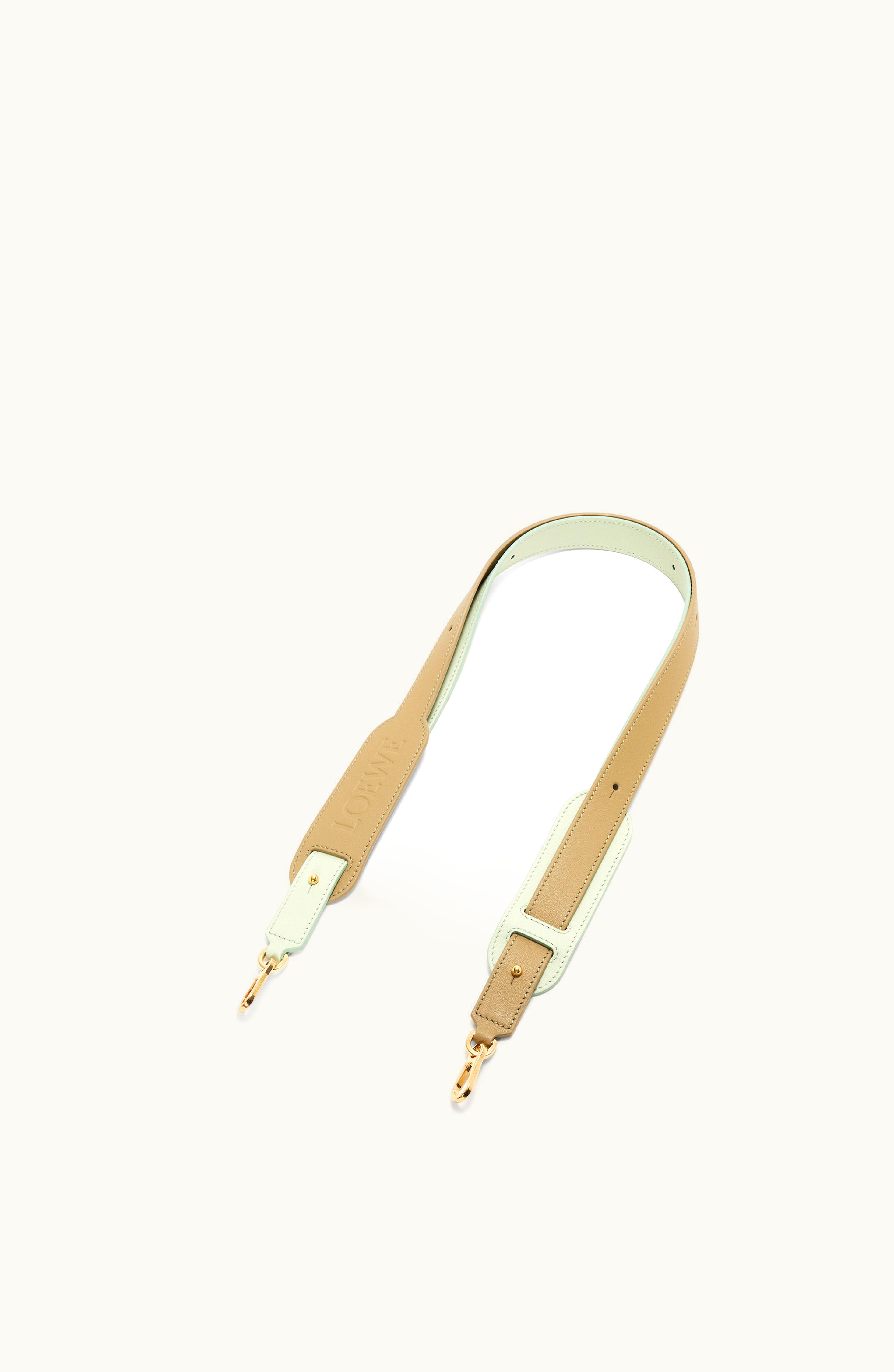 Loewe Loewe Pad Strap In Classic Calfskin Clay Green / Spring Jade