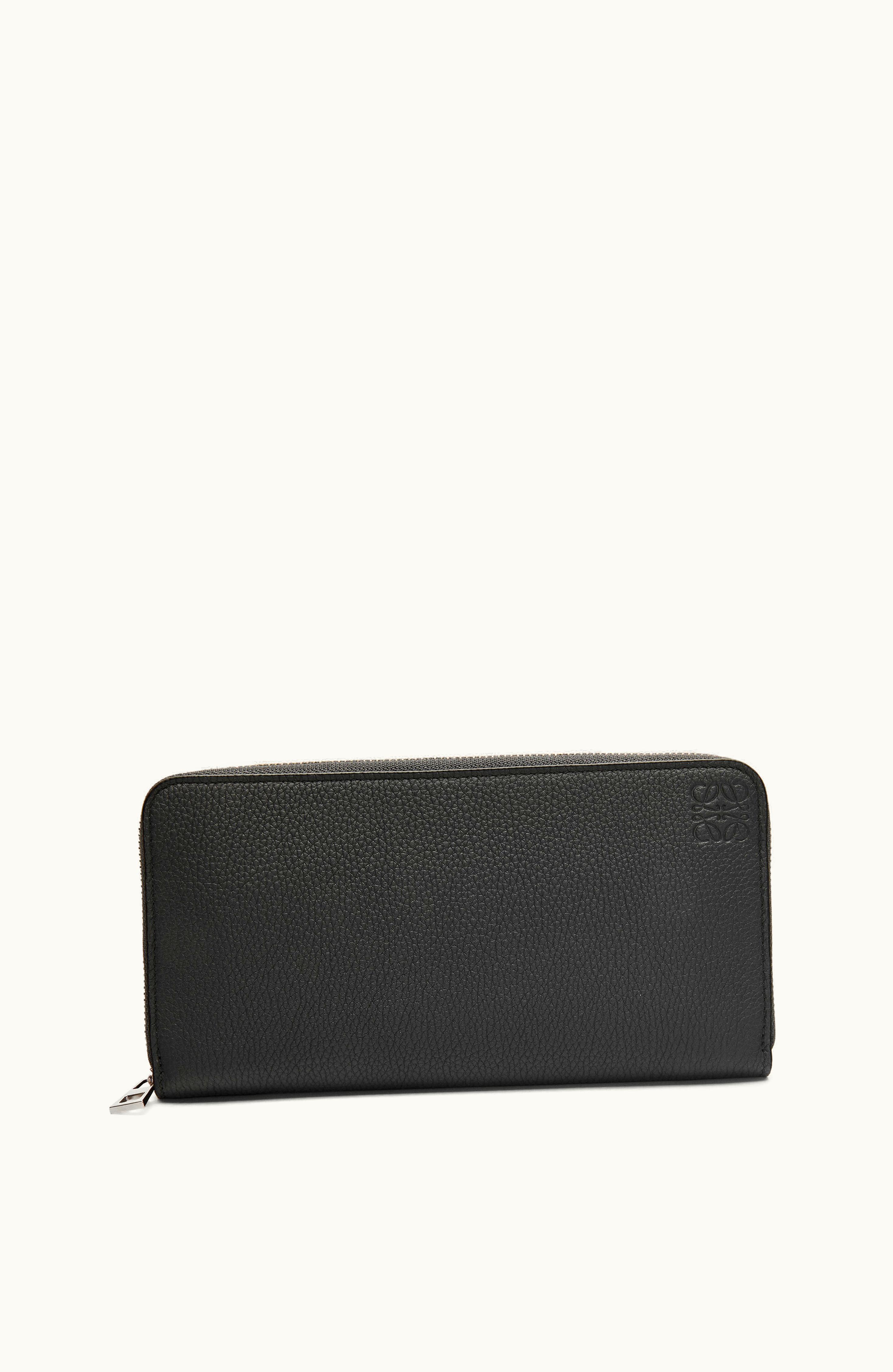 Loewe Loewe Zip Around Wallet In Soft Grained Calfskin Black