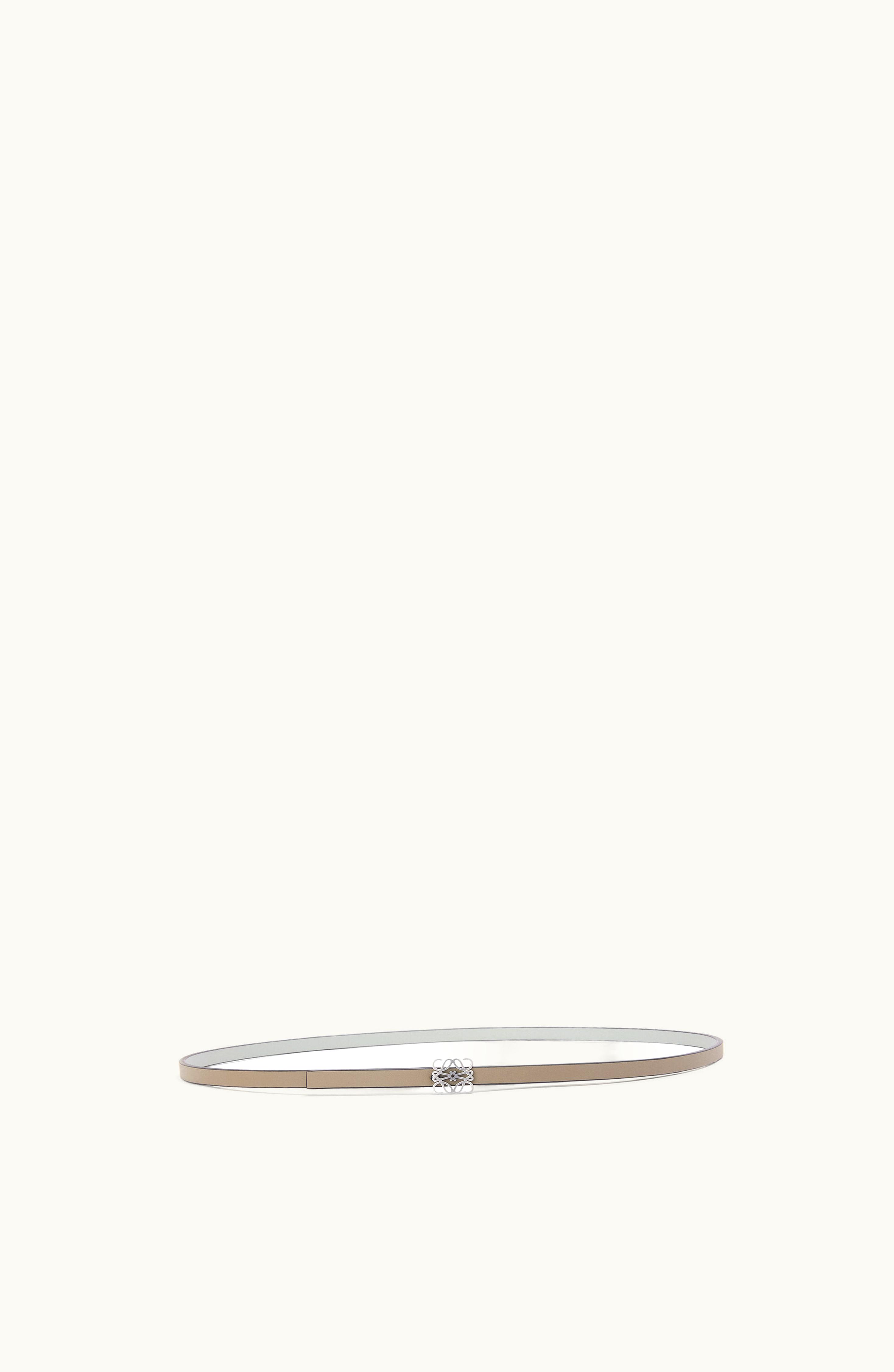 Loewe Loewe Anagram Buckle Reversible Belt In Smooth Calfskin Laurel Green/Ash Grey/Palladium
